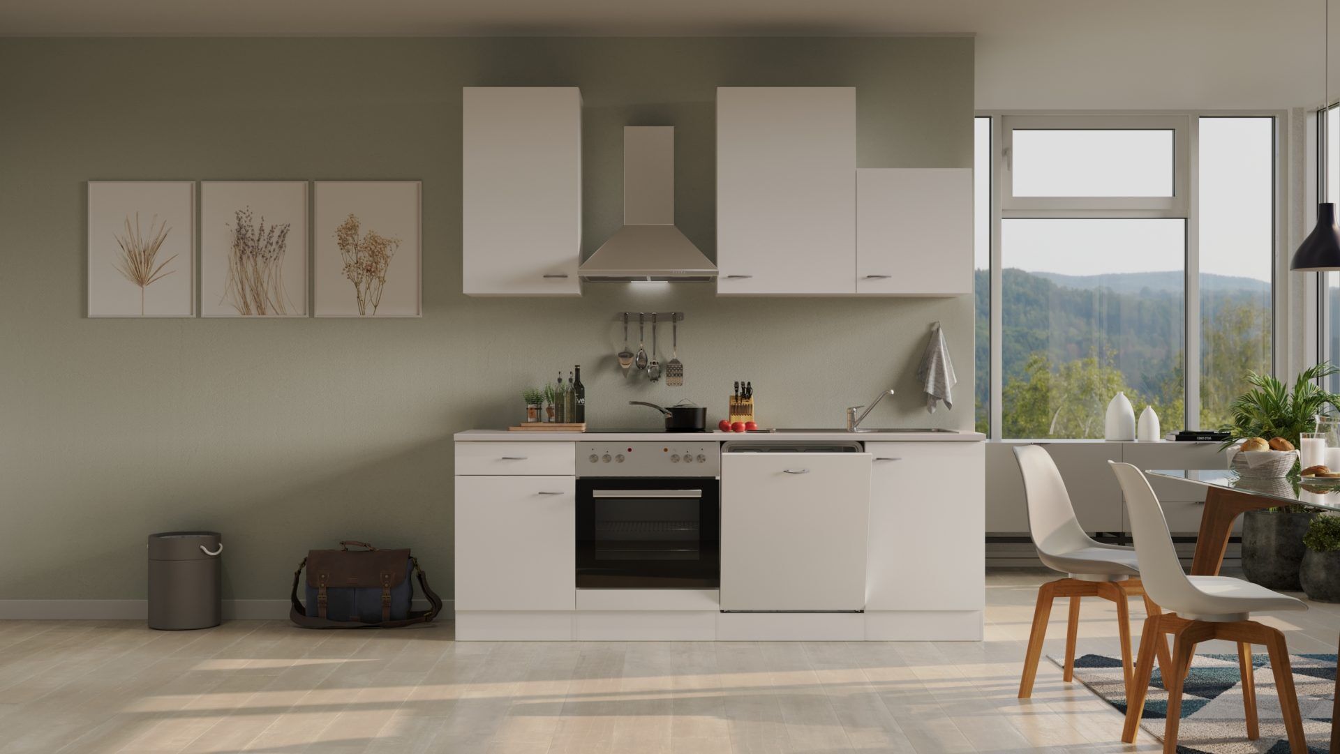 Küchenzeile WITO 220 cm mit E-Geräten