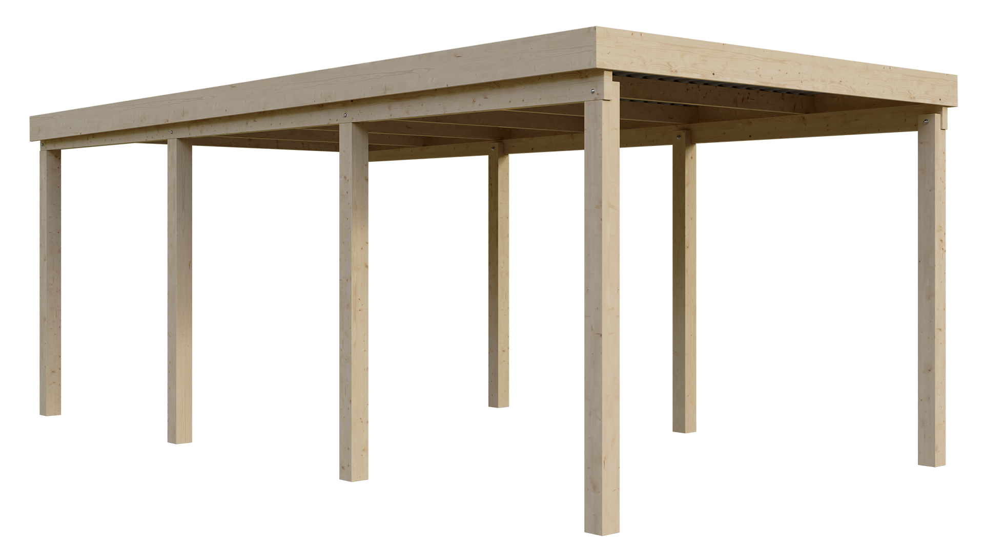 Carport Holz 310x600cm Fichte