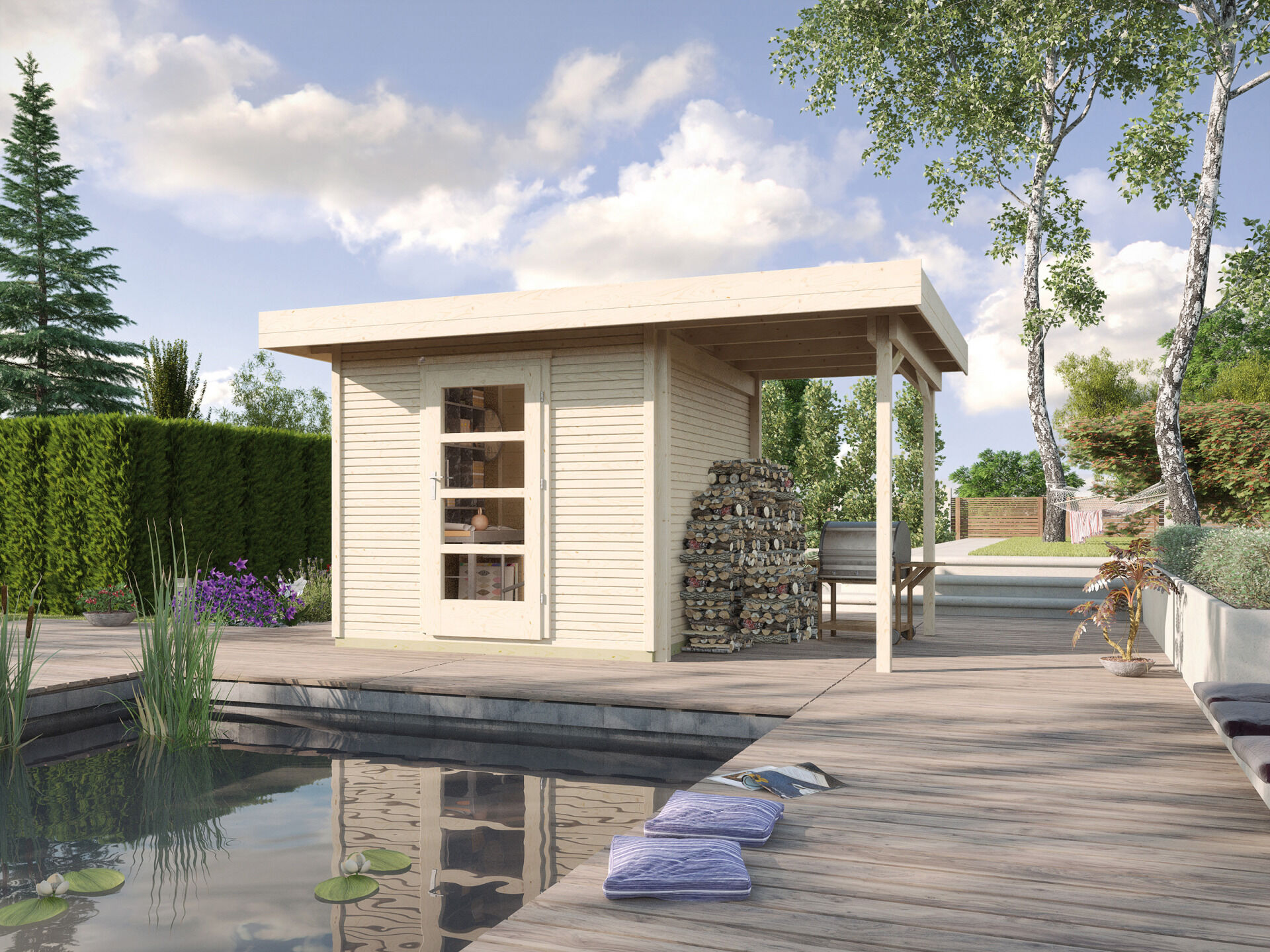 weka Design-Gartenhaus wekaLine 172 A 4,0x2,8m