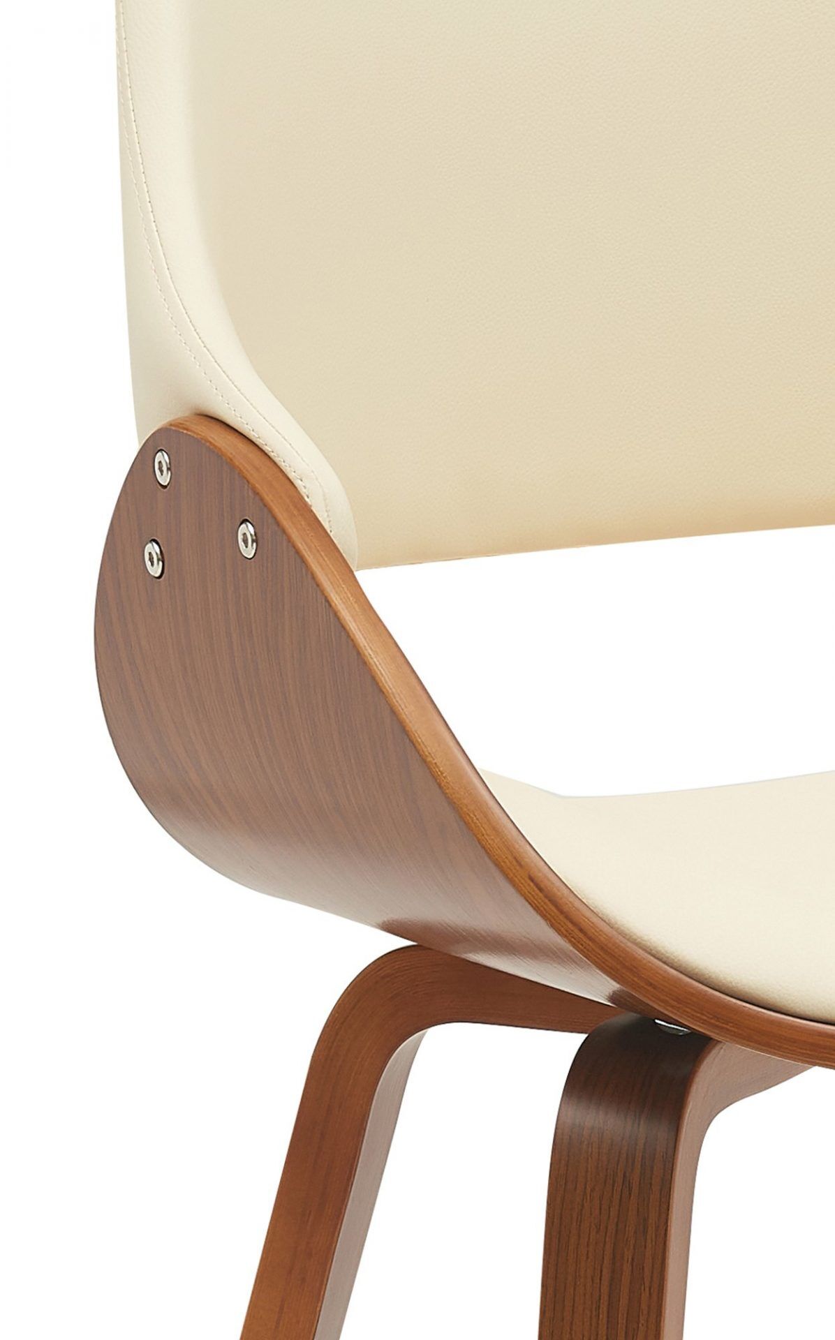 2er Set Esszimmerstuhl Vangale, walnuss/creme
