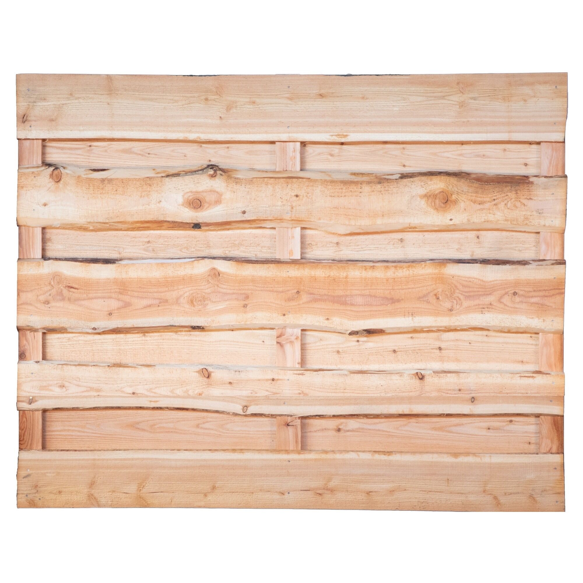 LOLLAND-Serie Lärche,, 180 x 150 cm, 3 Riegel, drehbar, Bretter sägerau ca. 20mm mit Baumkante