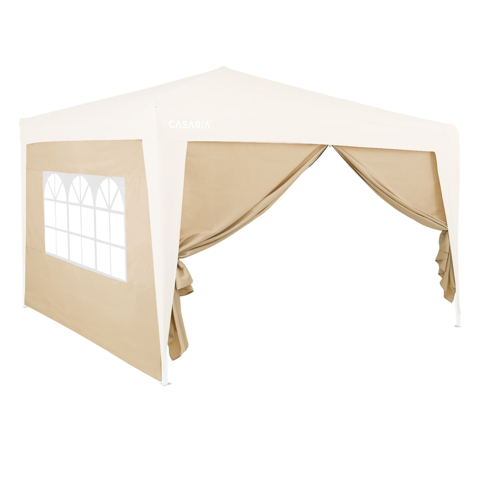 Seitenwände Faltpavillon 2er-Set Beige 3x2m