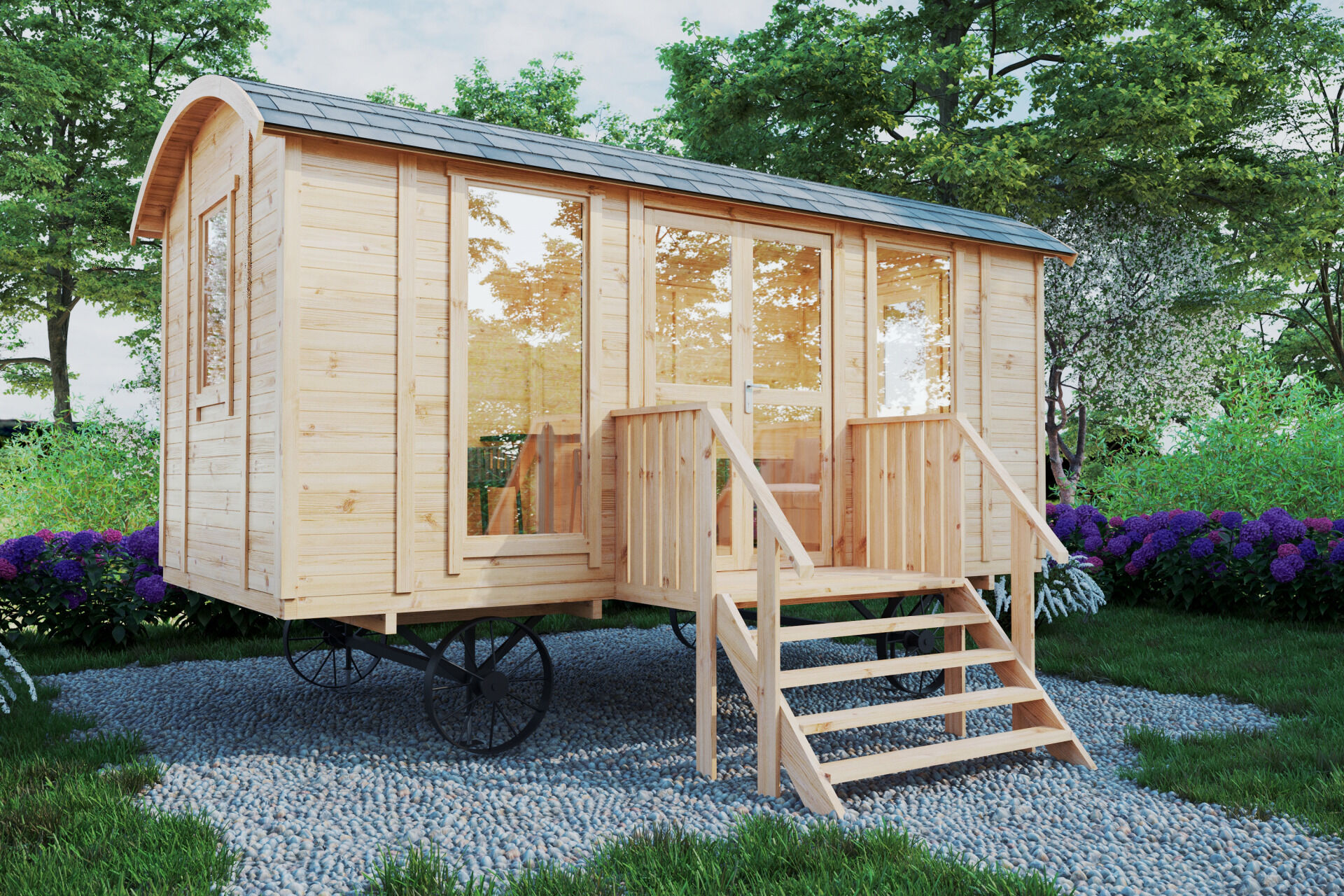 Tinyhaus Bauwagen Zirkuswagen Schäferwagen Pipowagen XXL 480, ohne Räderset