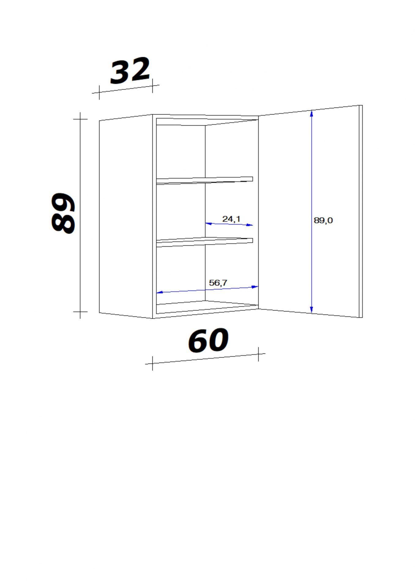 Hängeschrank SAMOA 60x89 cm