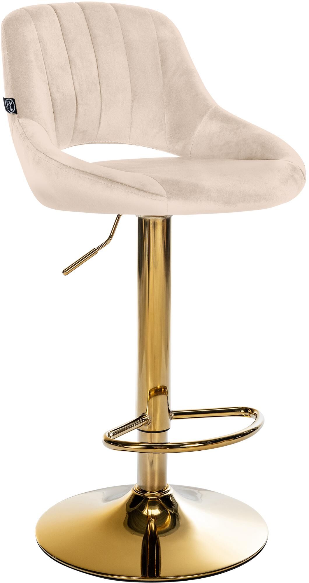 Barhocker Milet Samt gold, creme