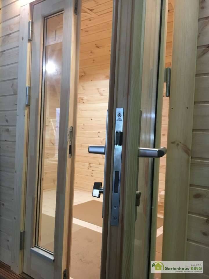 Camping Pod Luxury Seiteneingang 240x480 isoliert, grün - Hexagonal