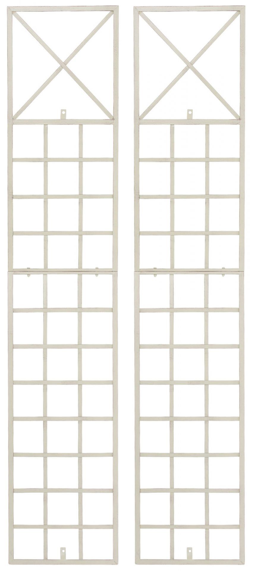 2er Set Rankgitter Trigo, antik-creme