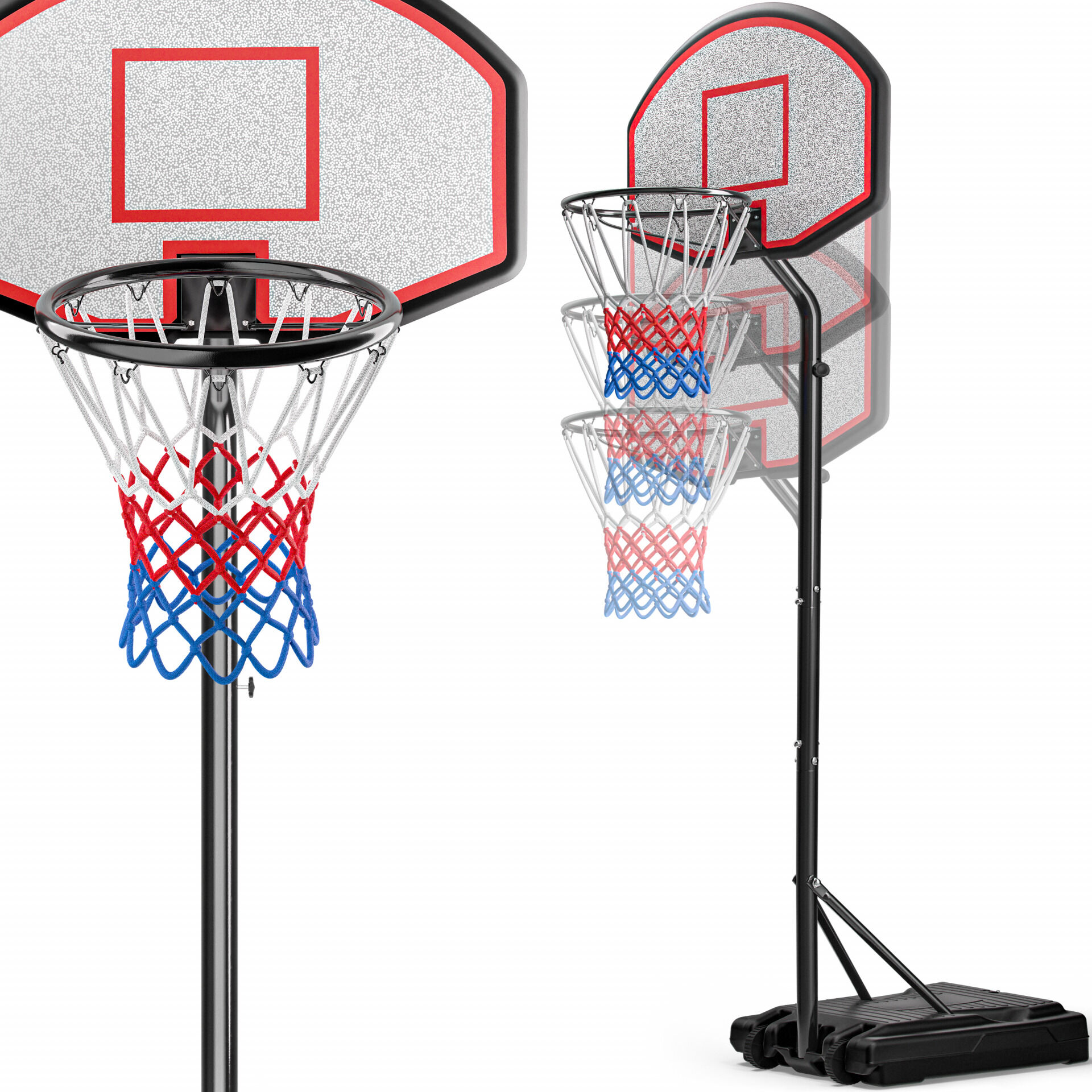 Basketballkorb höhenverstellbar 205-305cm mit Rollen