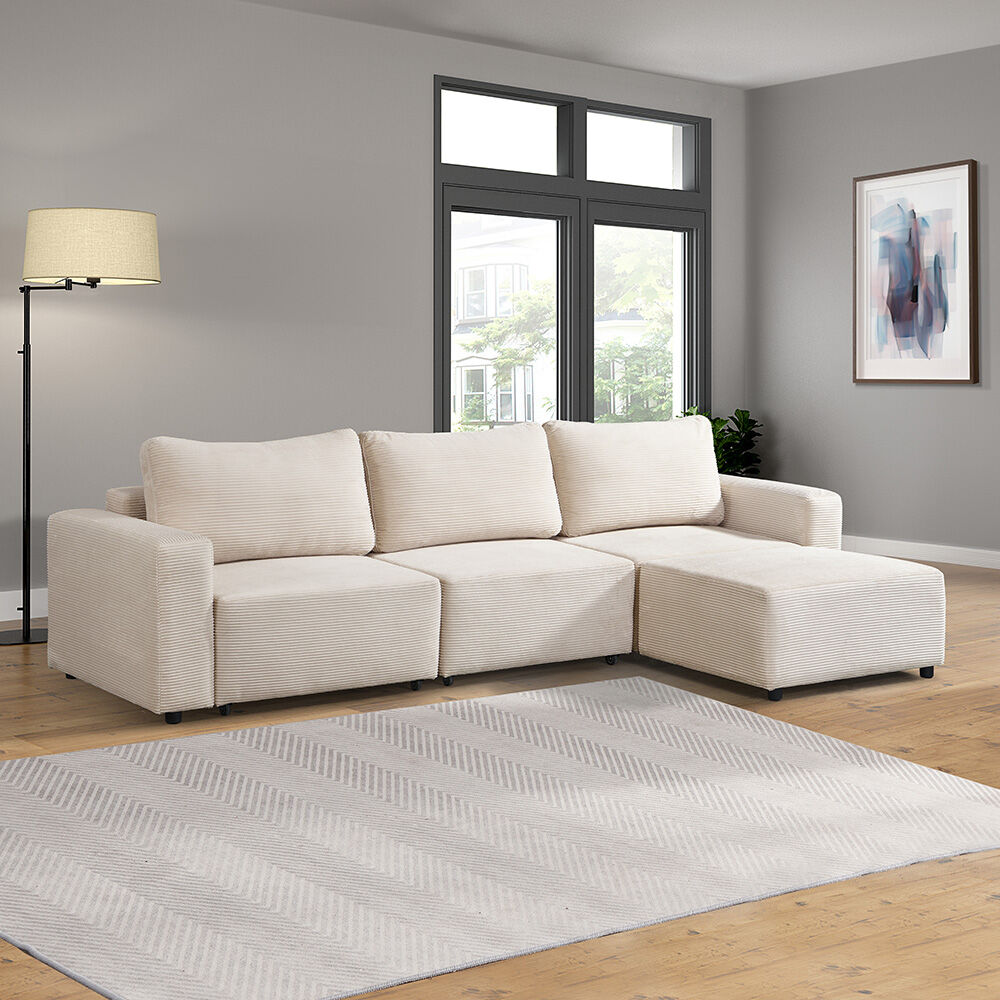 Modulares Schlafsofa VINA Beige - 295 x 168 cm