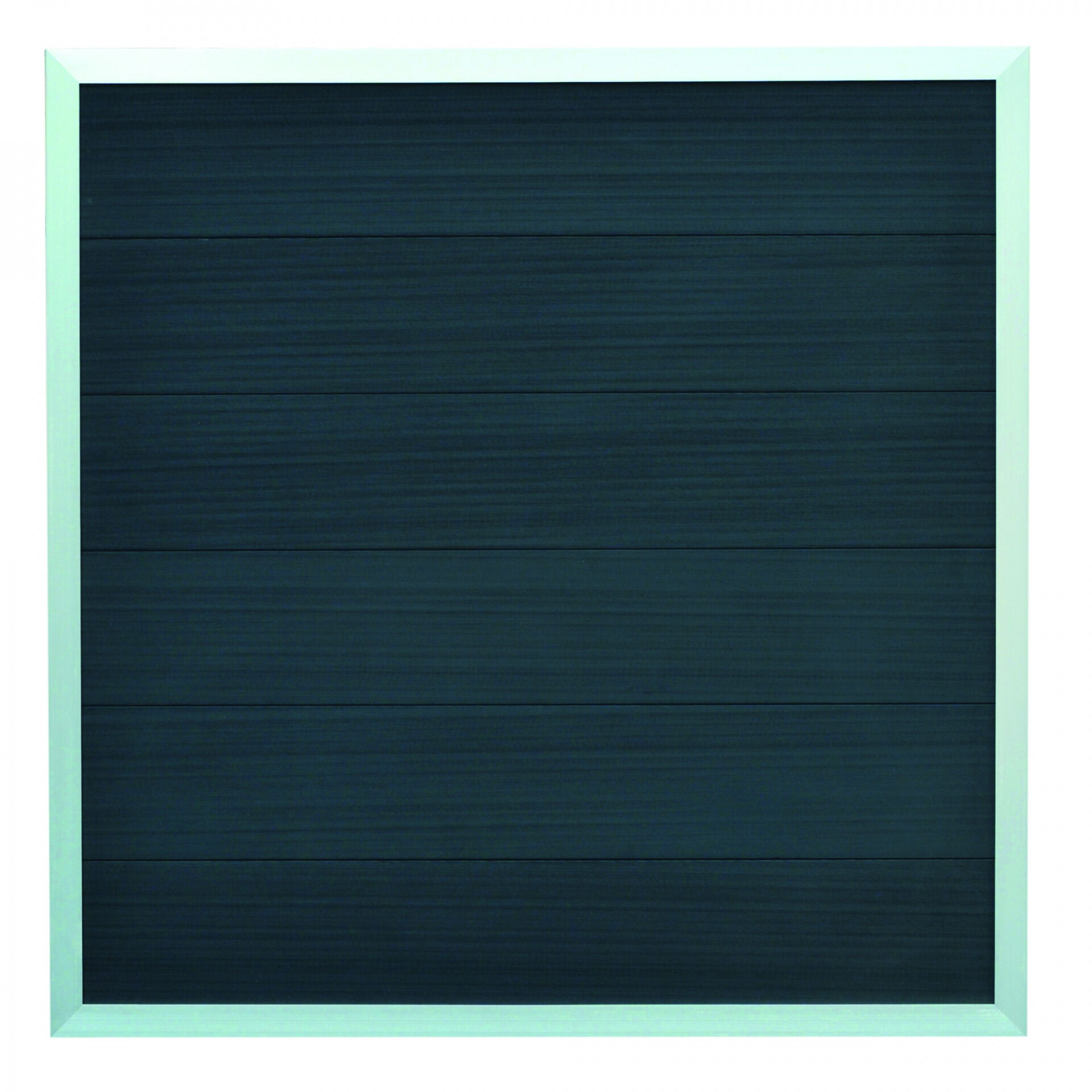 MALÖ-Serie anthrazit, 180 x 180 cm, WPC-Zaun, ALU-Rahmen silber