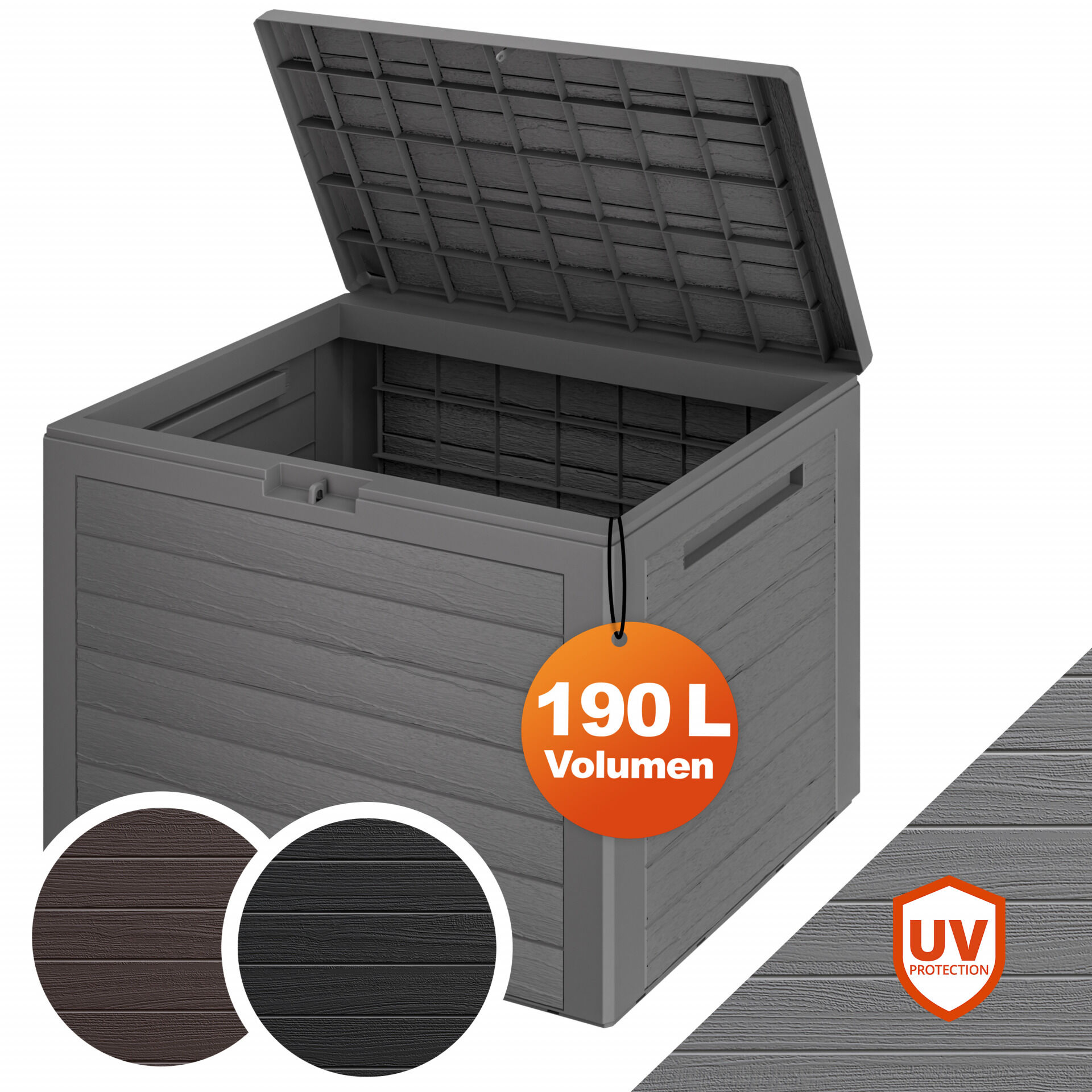 Auflagenbox Lille Grau 190L
