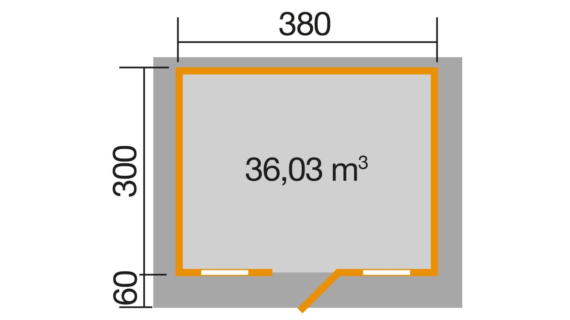 weka Weekendhaus 138 Gartenhaus 4,5x3,7m