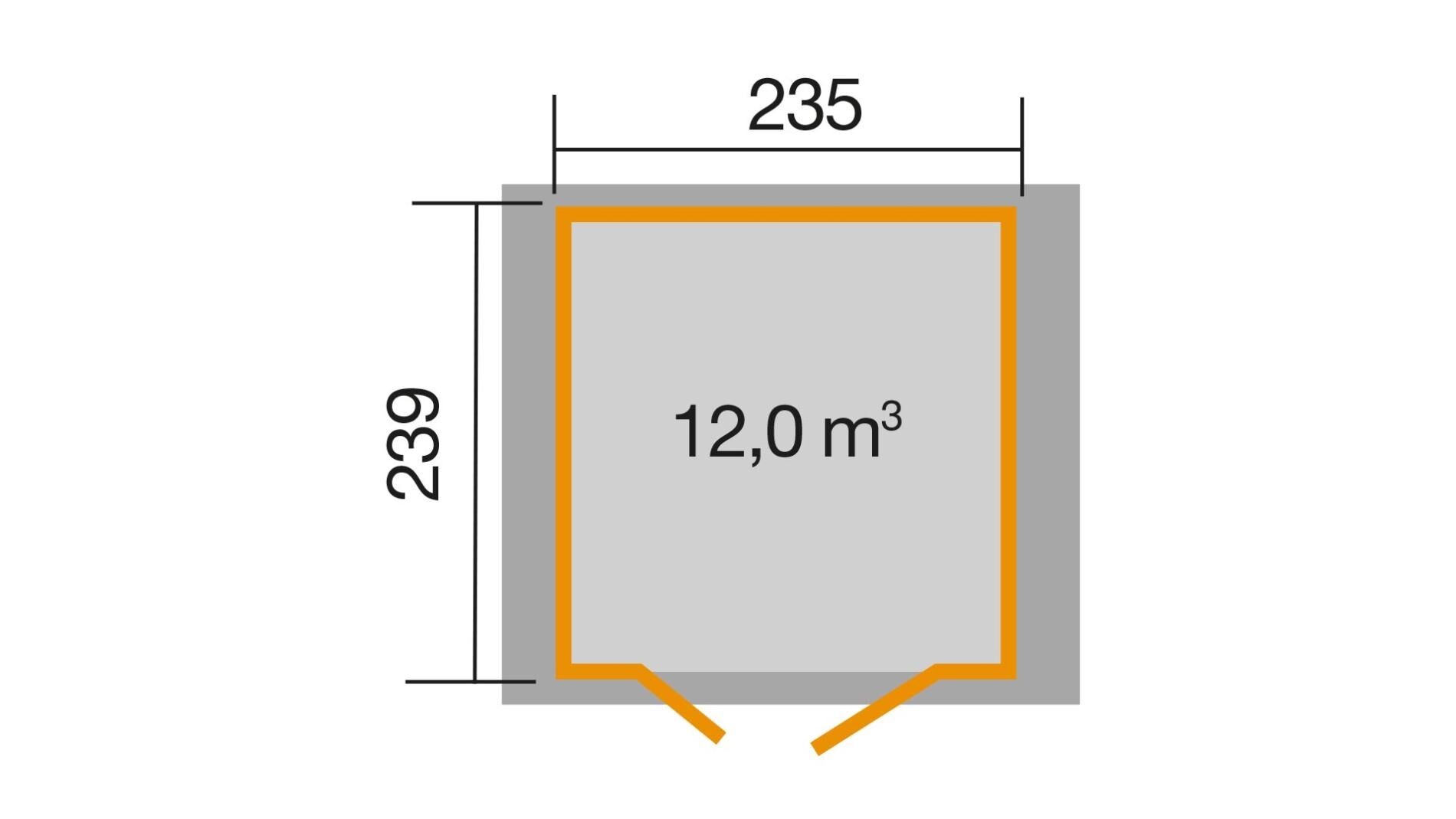 weka Gartenhaus 224 A 2,8x2,6m