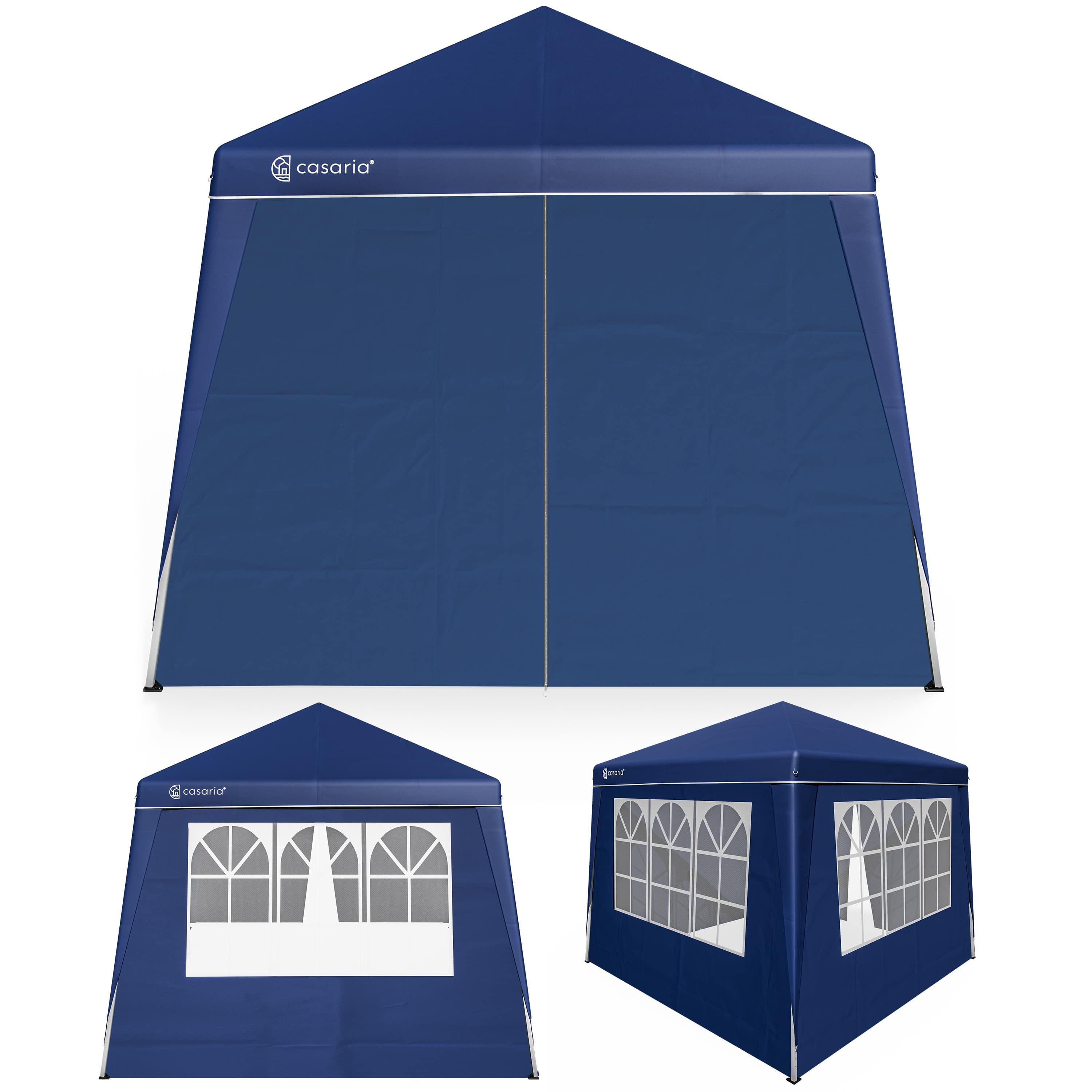 Faltpavillon Capri Blau 3x3m inkl 4 Seitenwänden UV-Schutz 50+