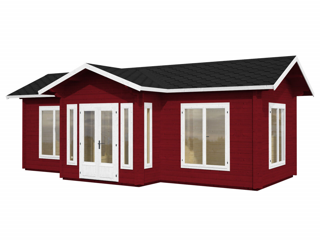 Palmako Ferienhaus Anna 26,8 m² rot+weiß