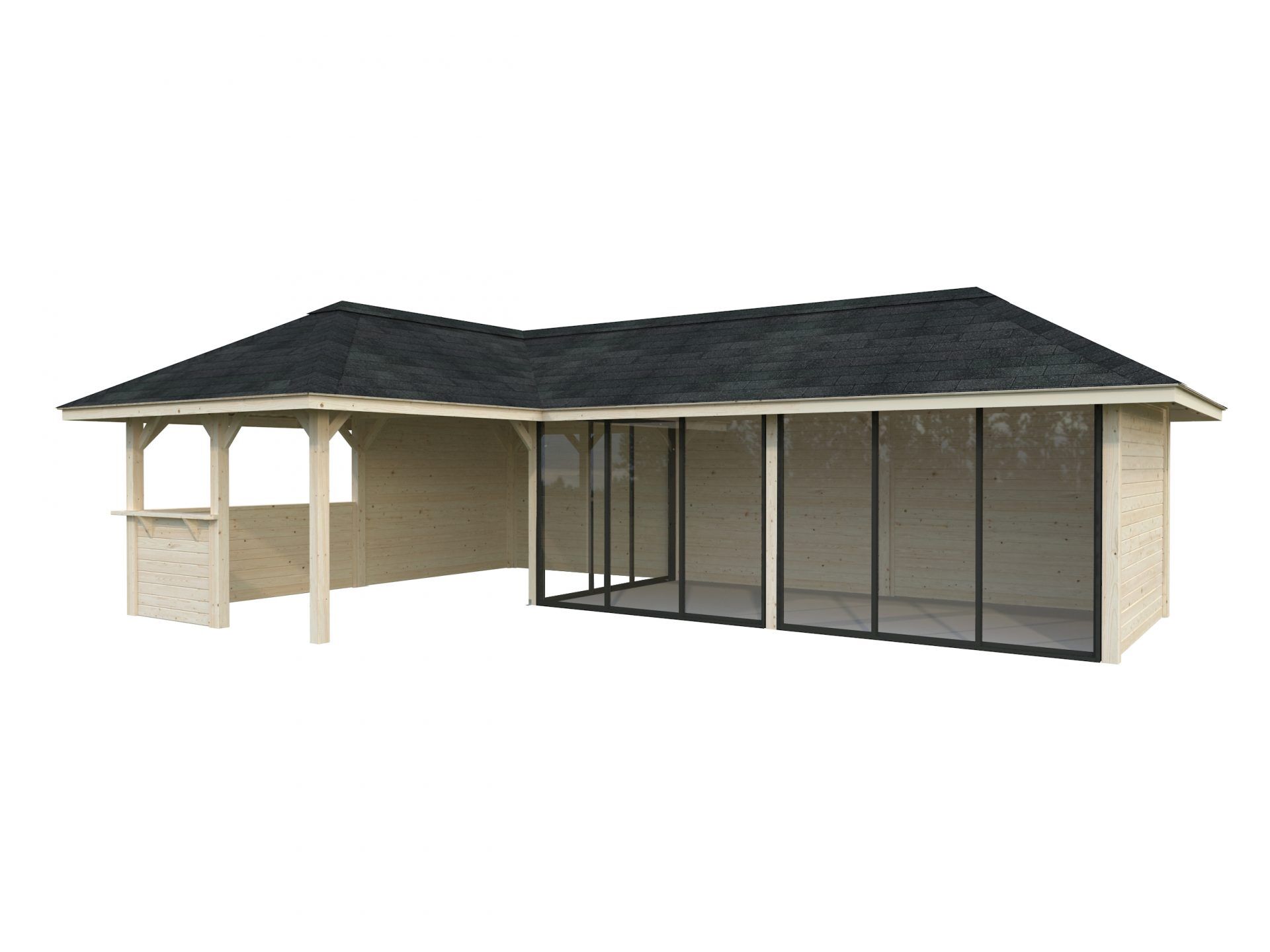 Palmako Pavillon Bianca 33,2 m2 Set 220 Slide