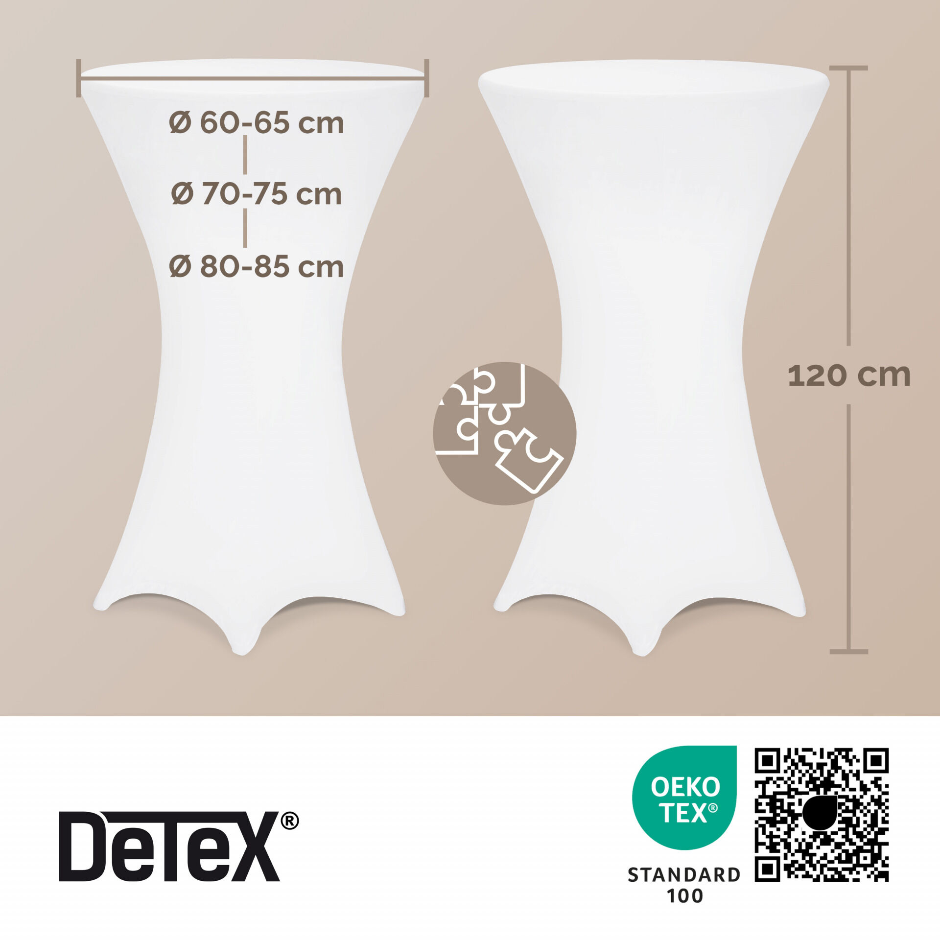 Stehtischhusse Weiß Ø70cm