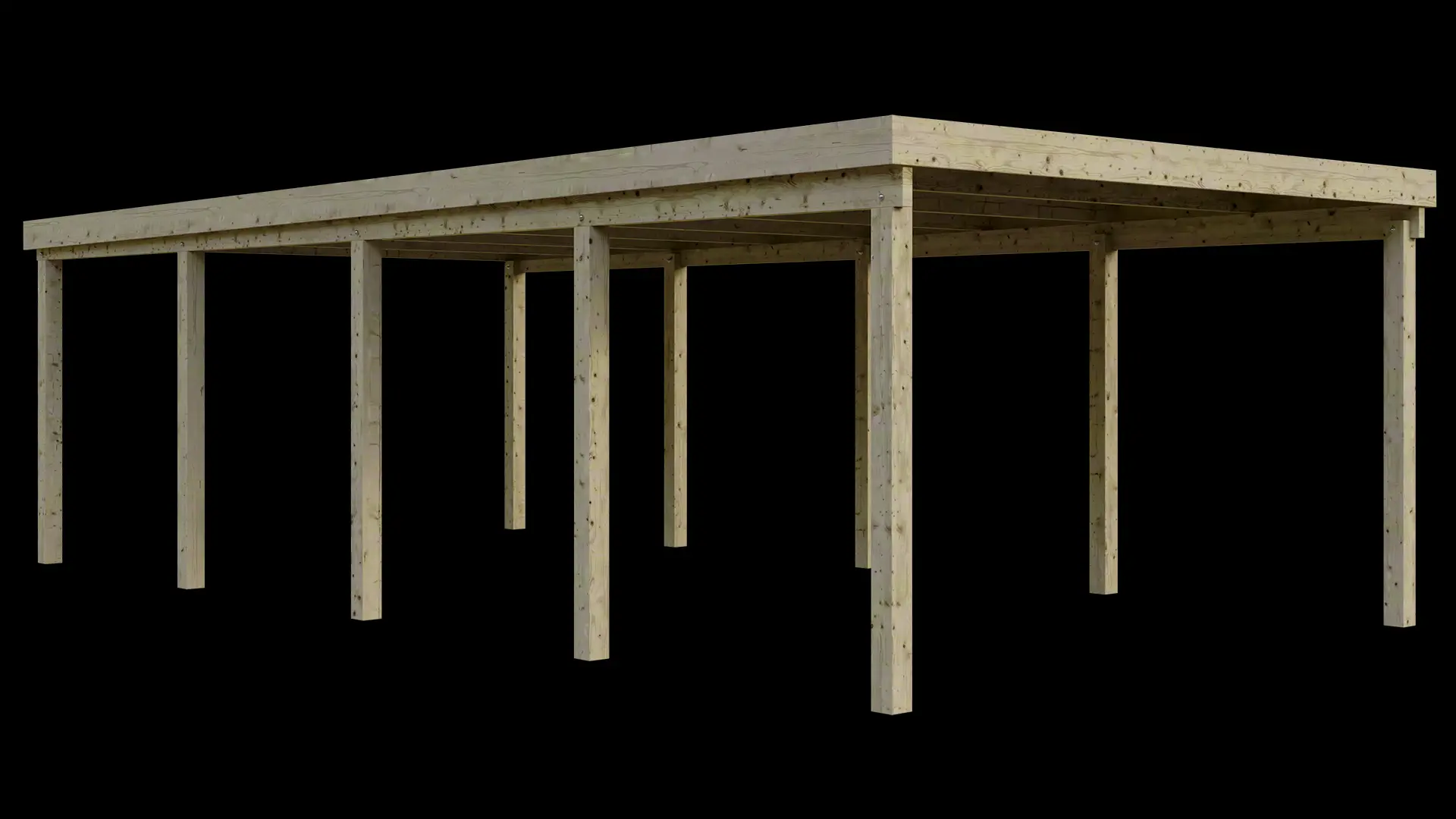 Carport VC 410x800 Kiefer Massivholz