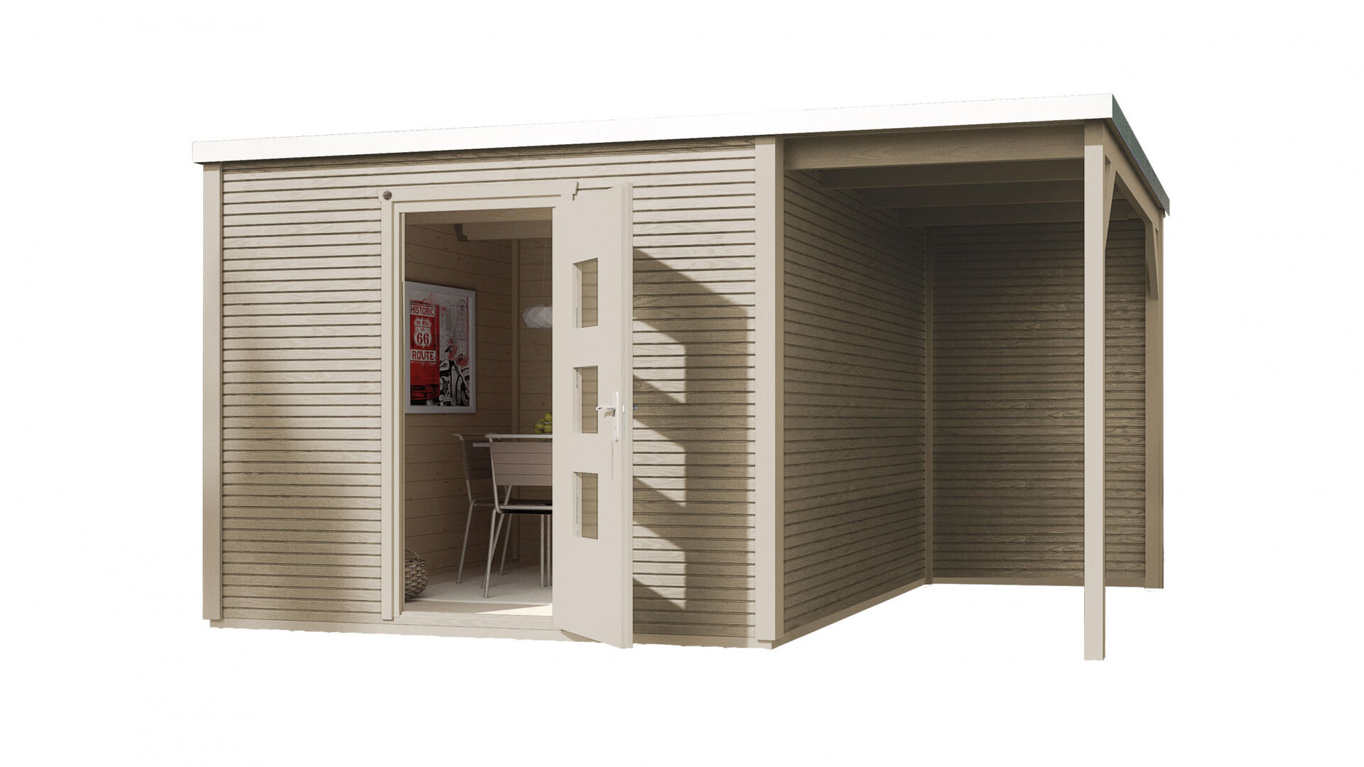 weka Design-Gartenhaus wekaLine 413 A 4,6x3,1m