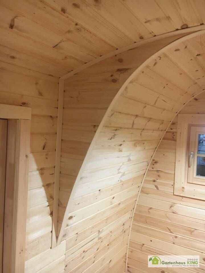 Camping Pod Luxury Seiteneingang 240x480 isoliert, grün - Hexagonal