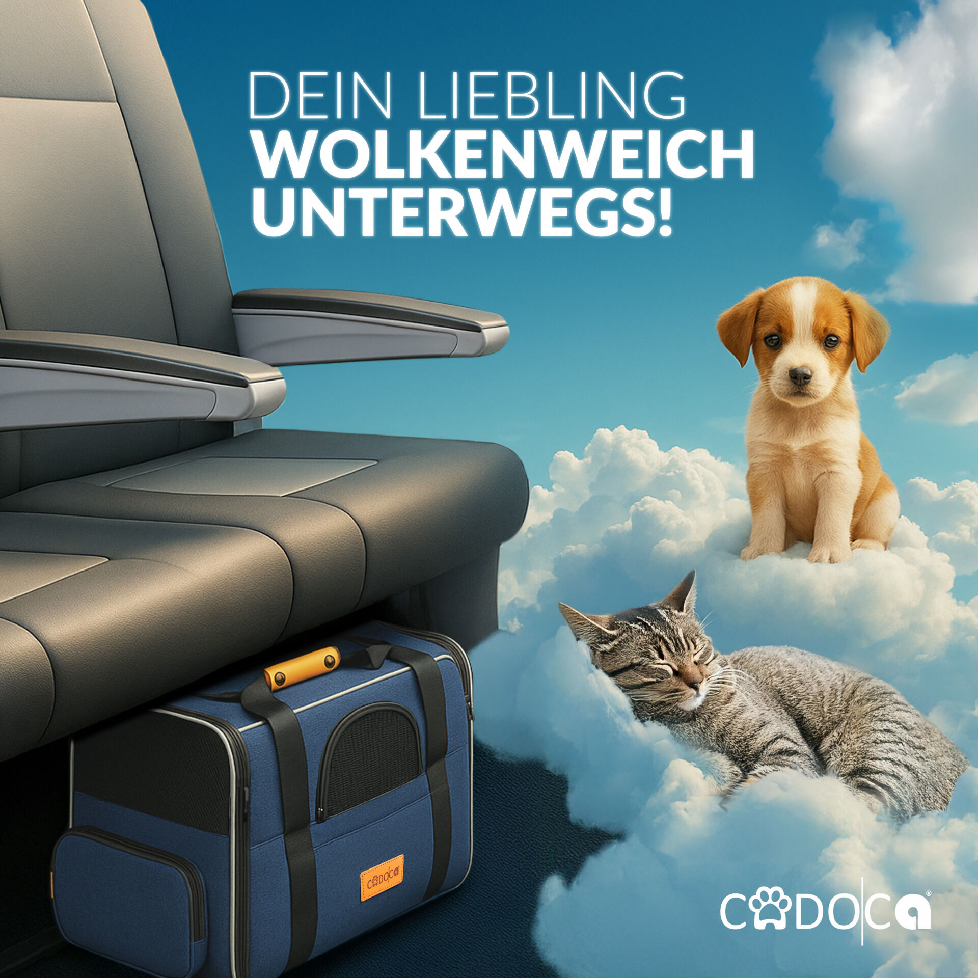 Katzentransportbox Blau 44x34x31cm bis 20kg