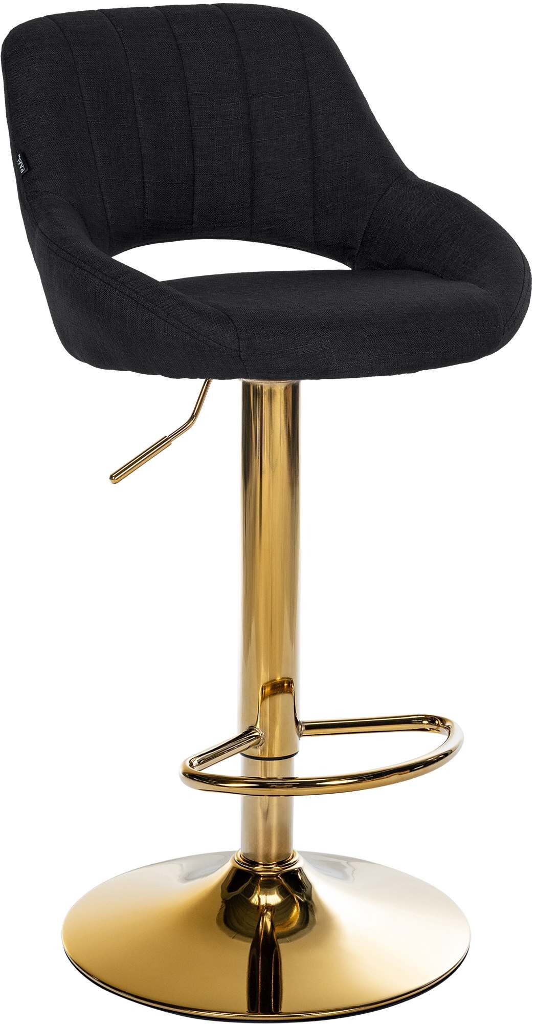 Barhocker Milet Stoff gold, schwarz