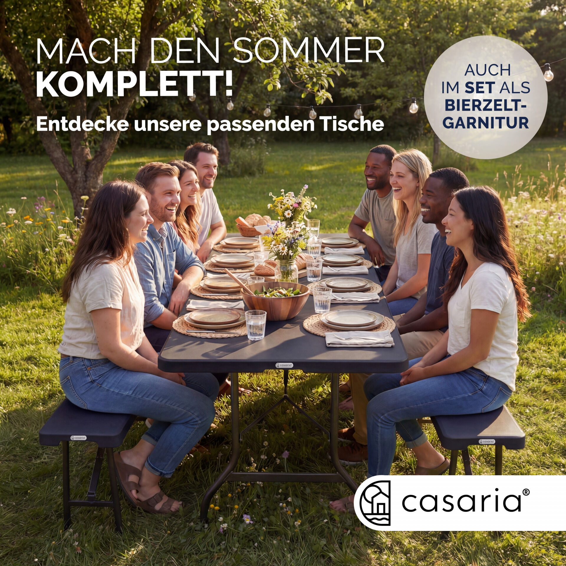 Bierbank 2er-Set Anthrazit Kunststoff 180cm