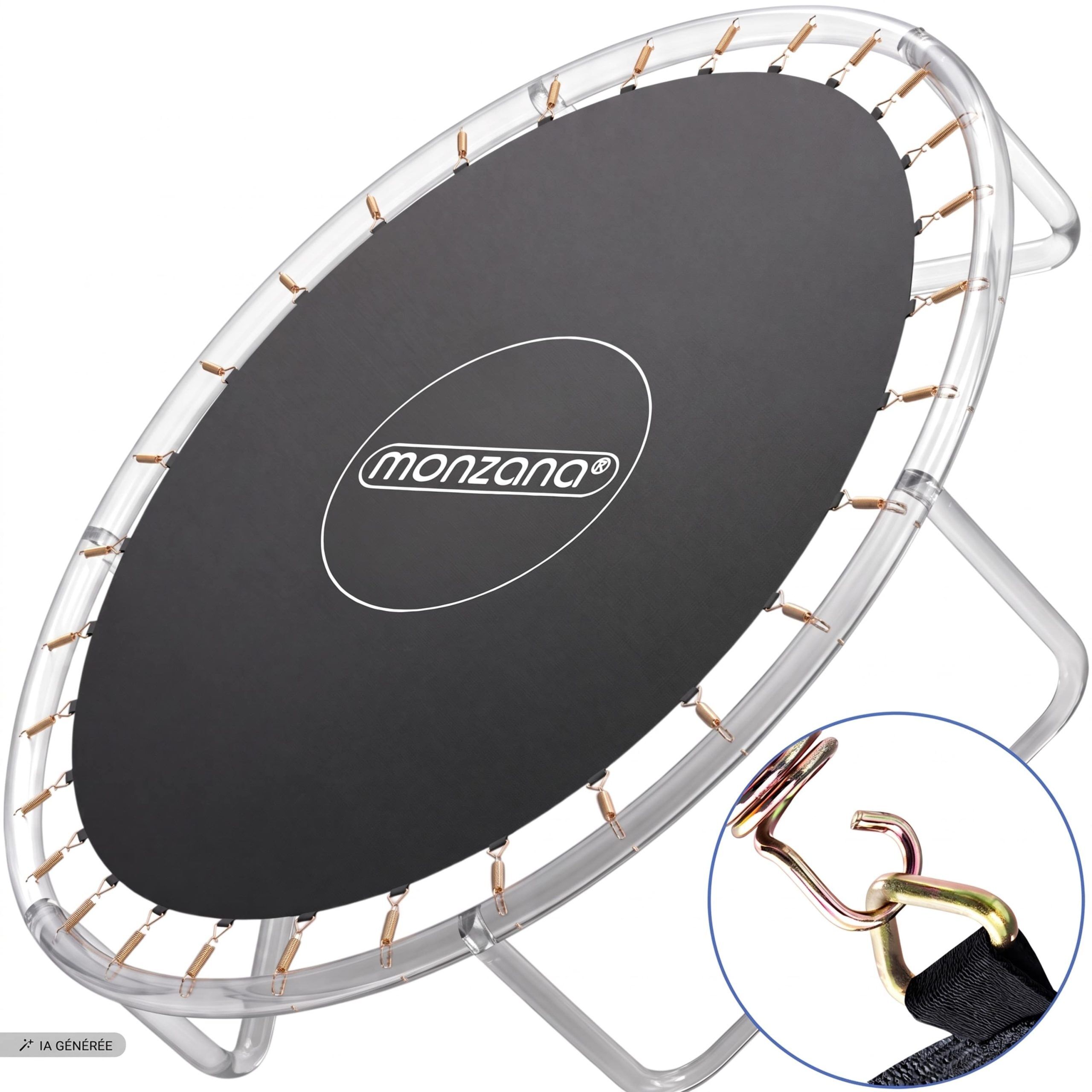Trampolin Sprungtuch Schwarz Ø183cm