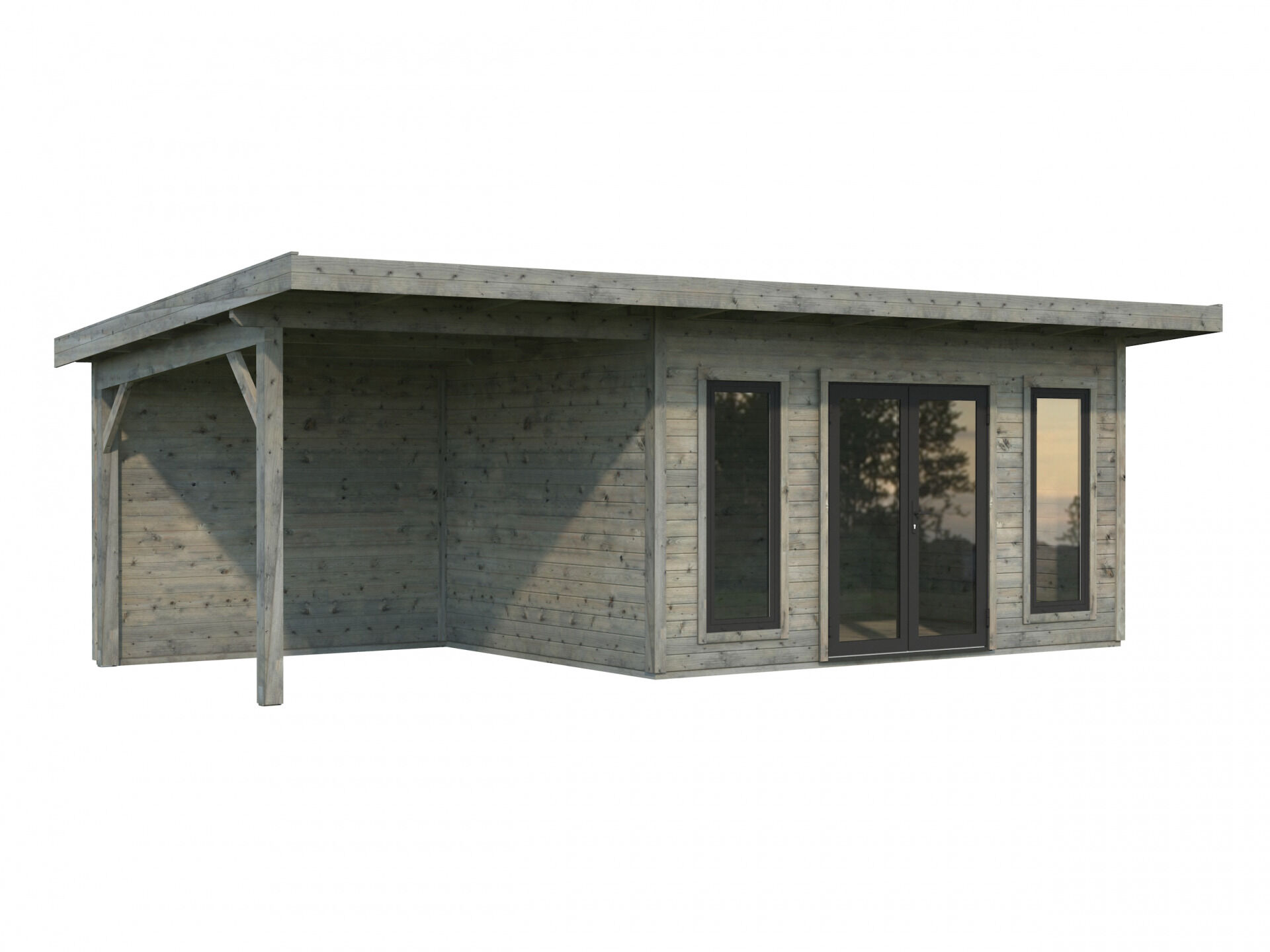Palmako Pultdach Gartenhaus Aurelia 12,7+7,9 m²