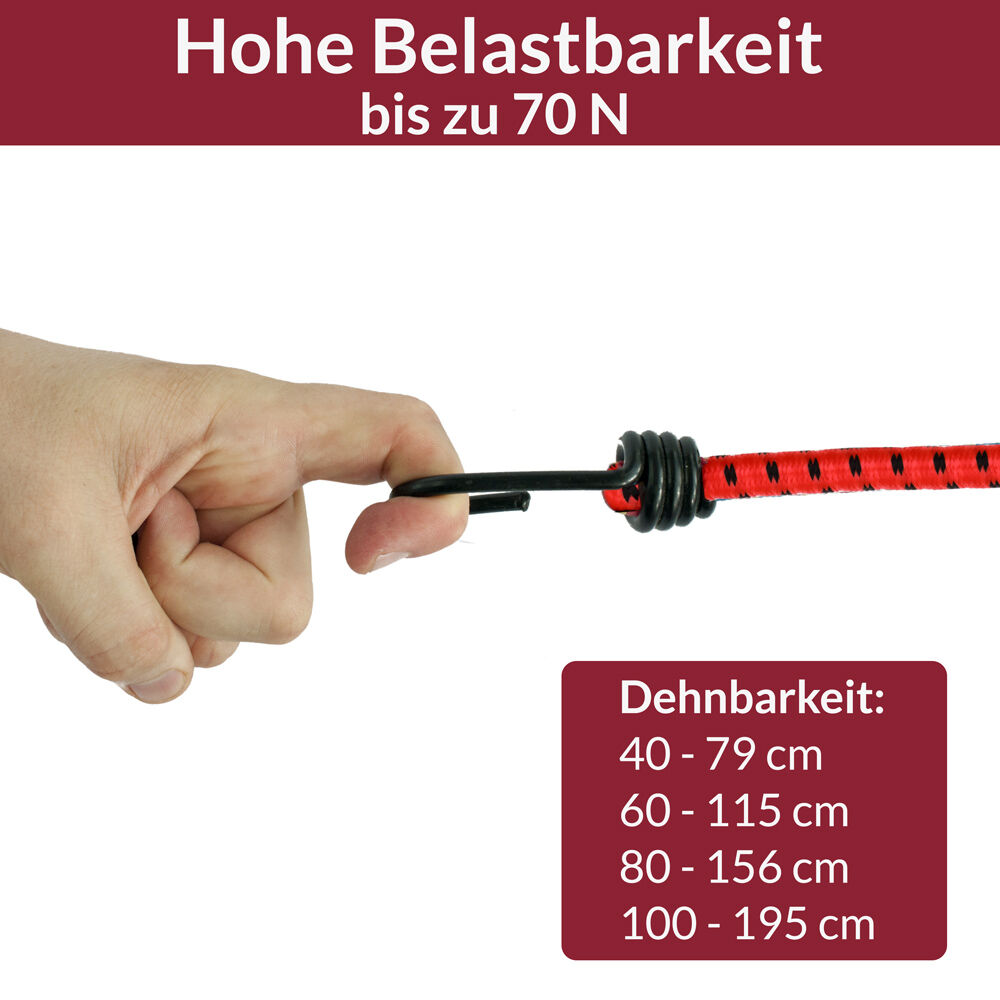 Spanngummi 8er-Set Expander 40-100cm