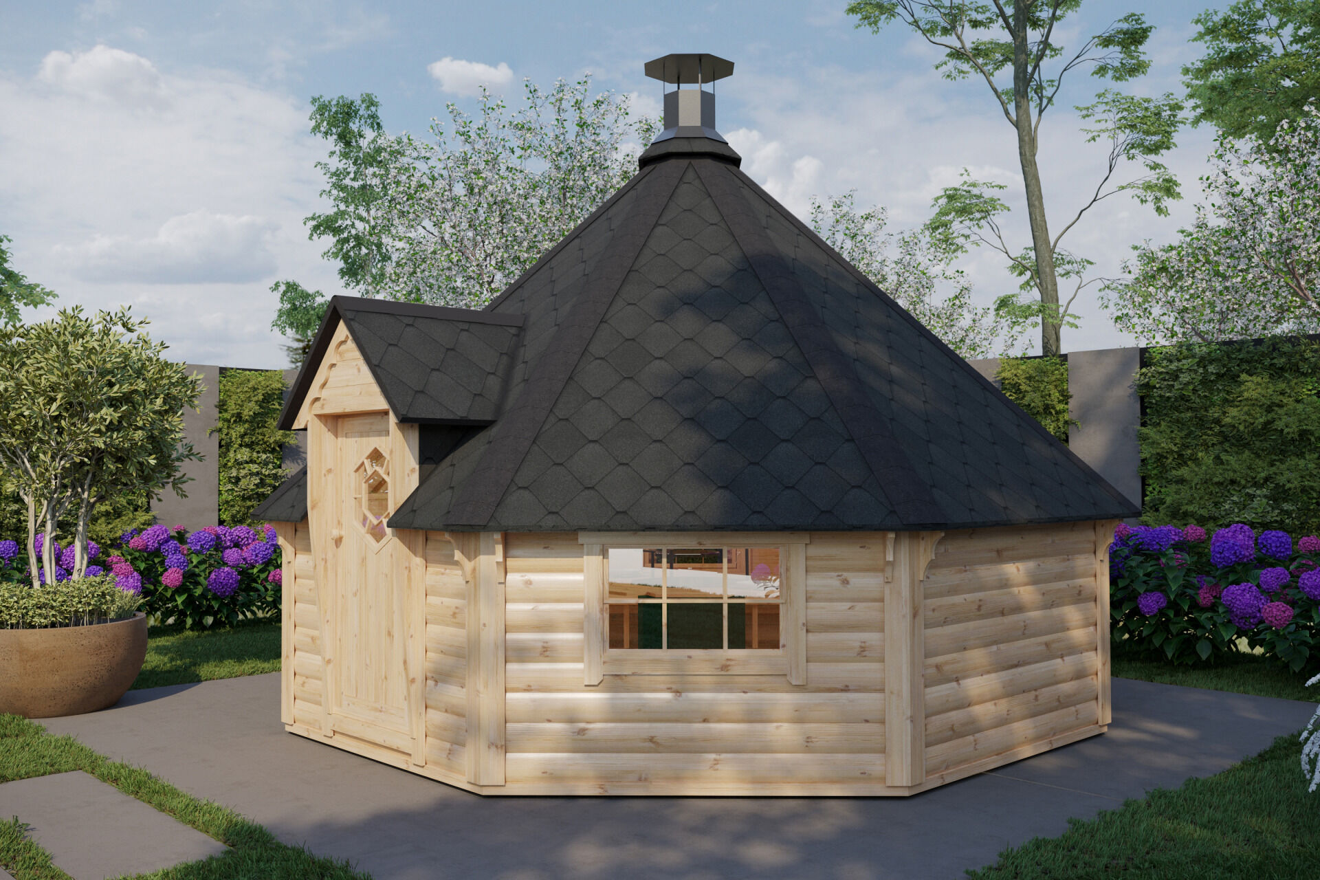 Grillkota Elegance 16,5m² Seitenansicht