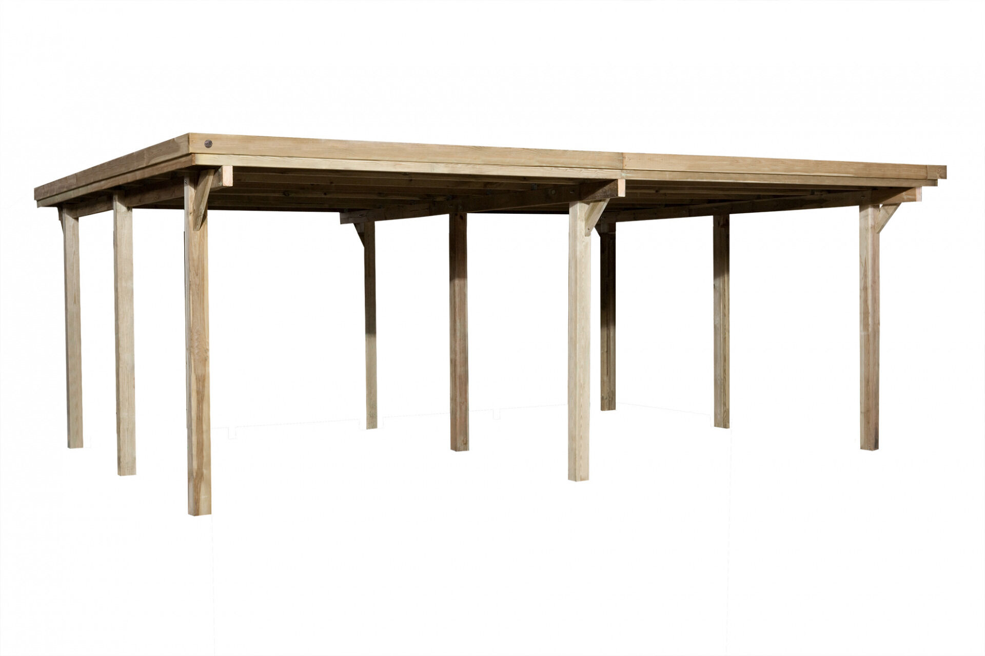weka Flachdach-Doppelcarport 618 Gr.1 Trapezblech-Dach
