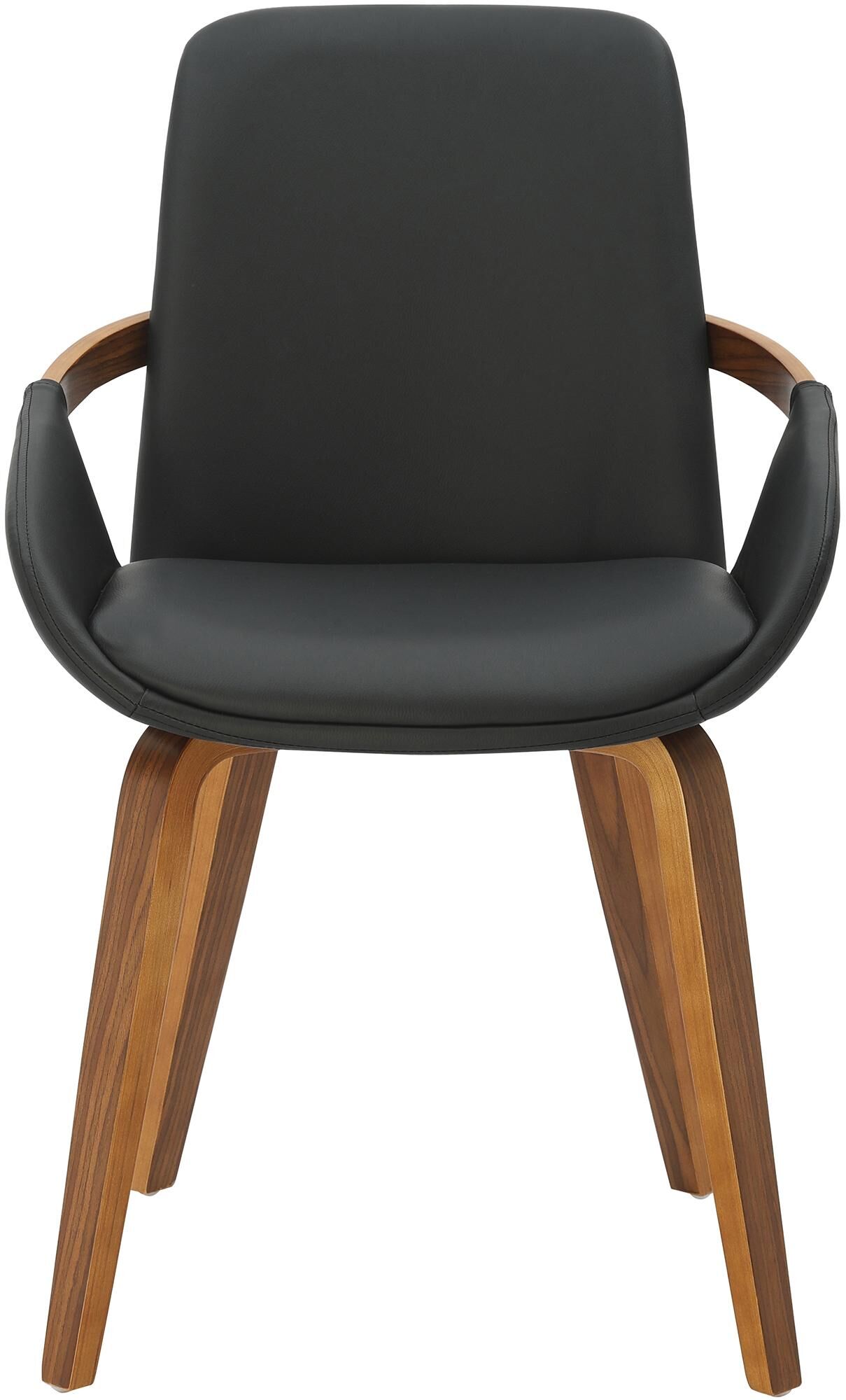 Esszimmerstuhl Bertol Kunstleder, walnuss/schwarz