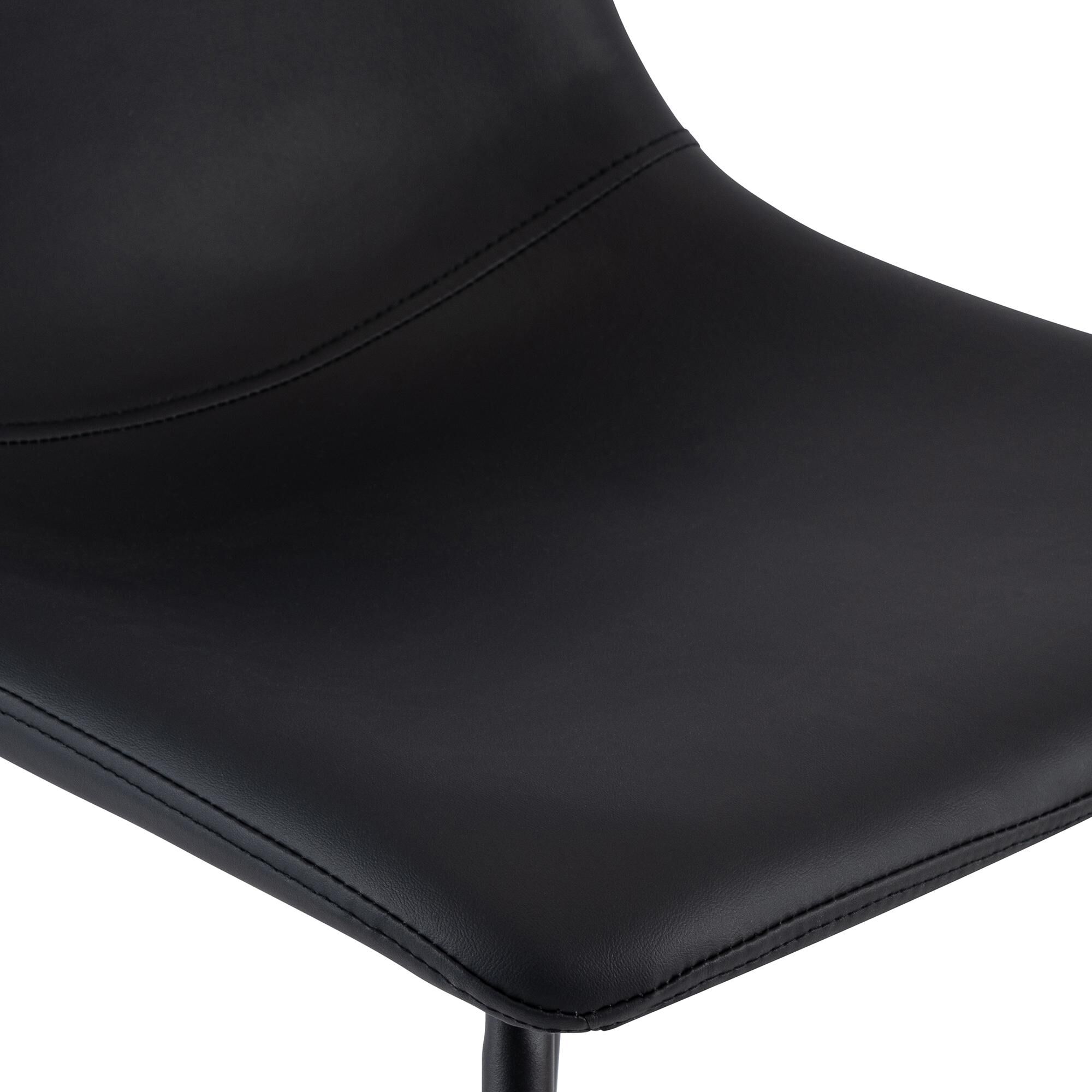 Barhocker Altona Kunstleder, schwarz