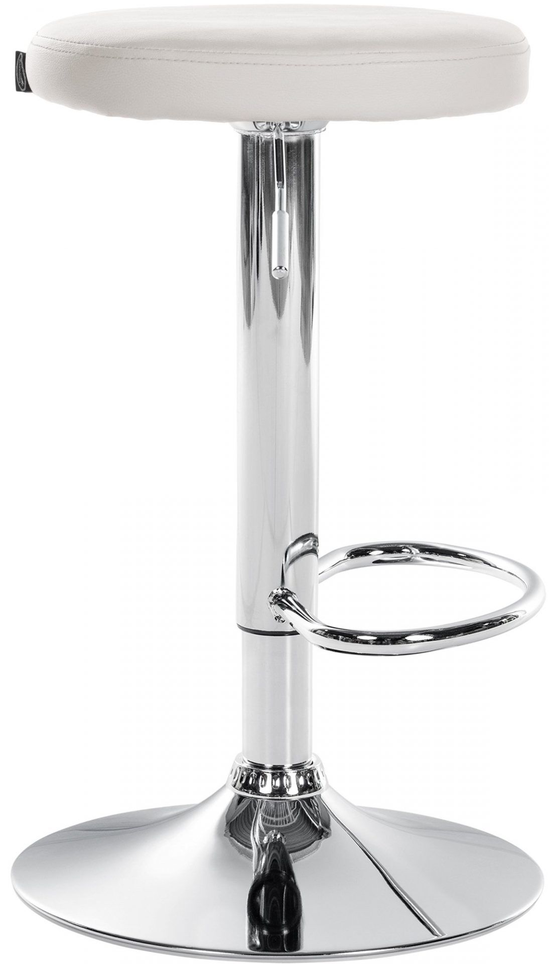 Barhocker Ponte Kunstleder chrom, weiß