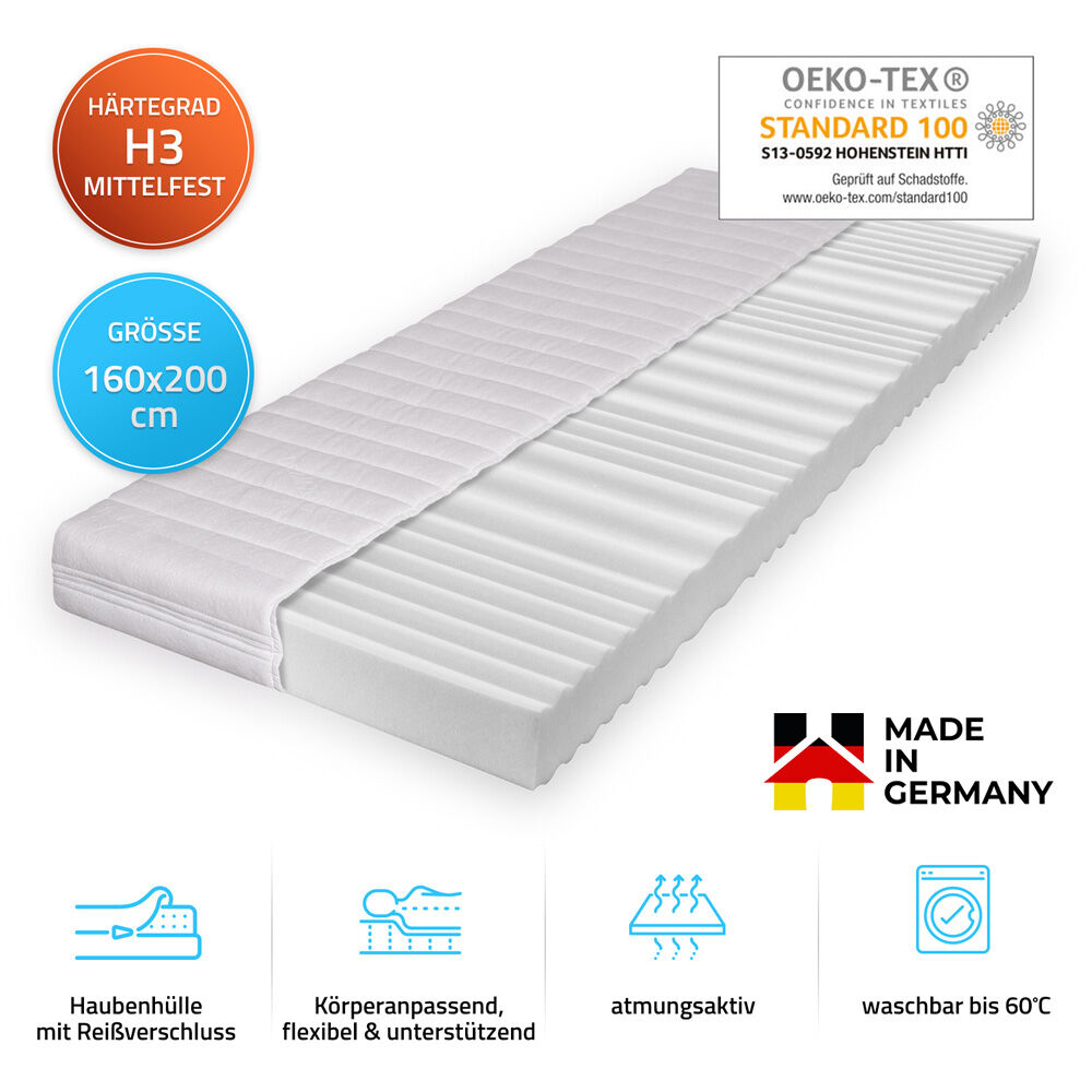 Matratze ORTHO BASIC - 160 x 200 cm Made in Germany