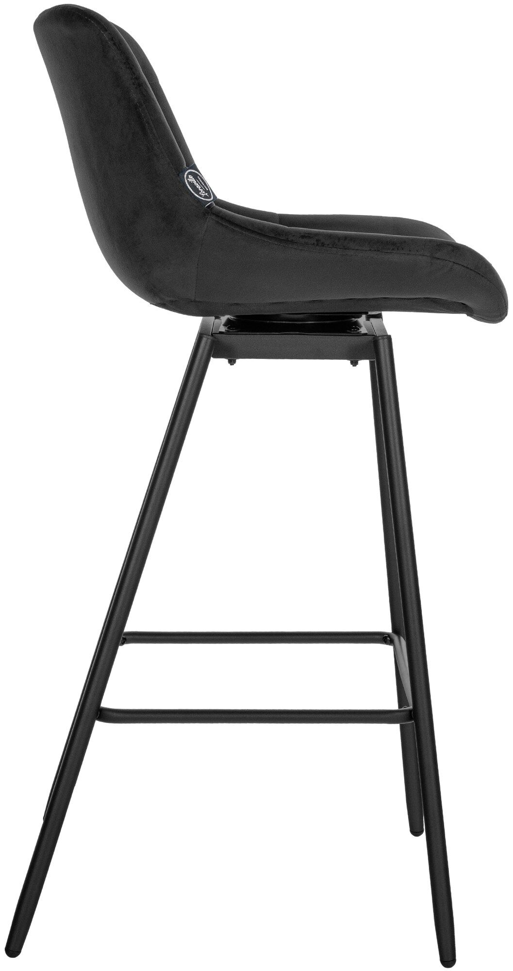Barhocker Weston Schwenkbar Samt, schwarz