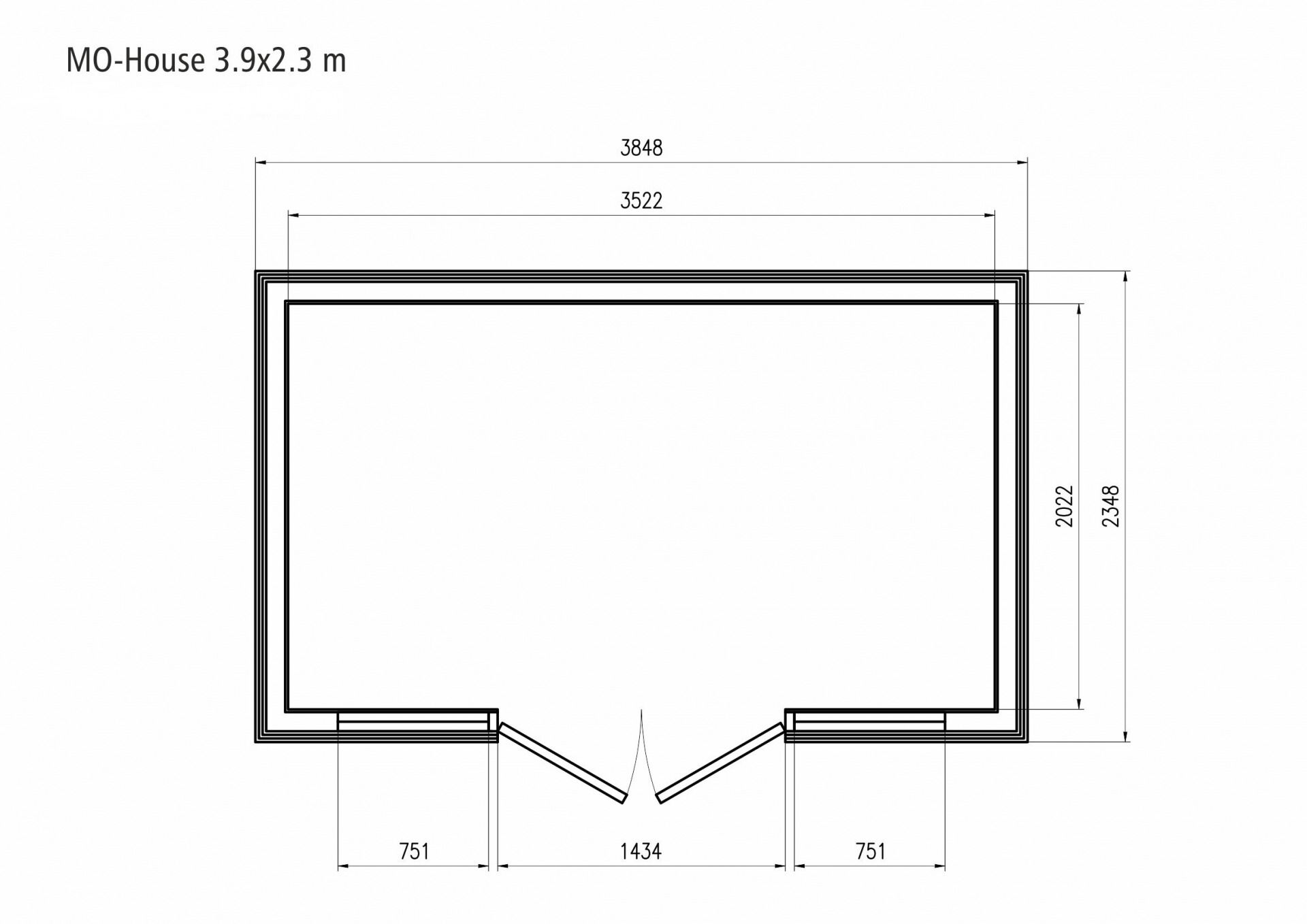 Mobilhaus Tinyhaus 2,3 x 3,9 m