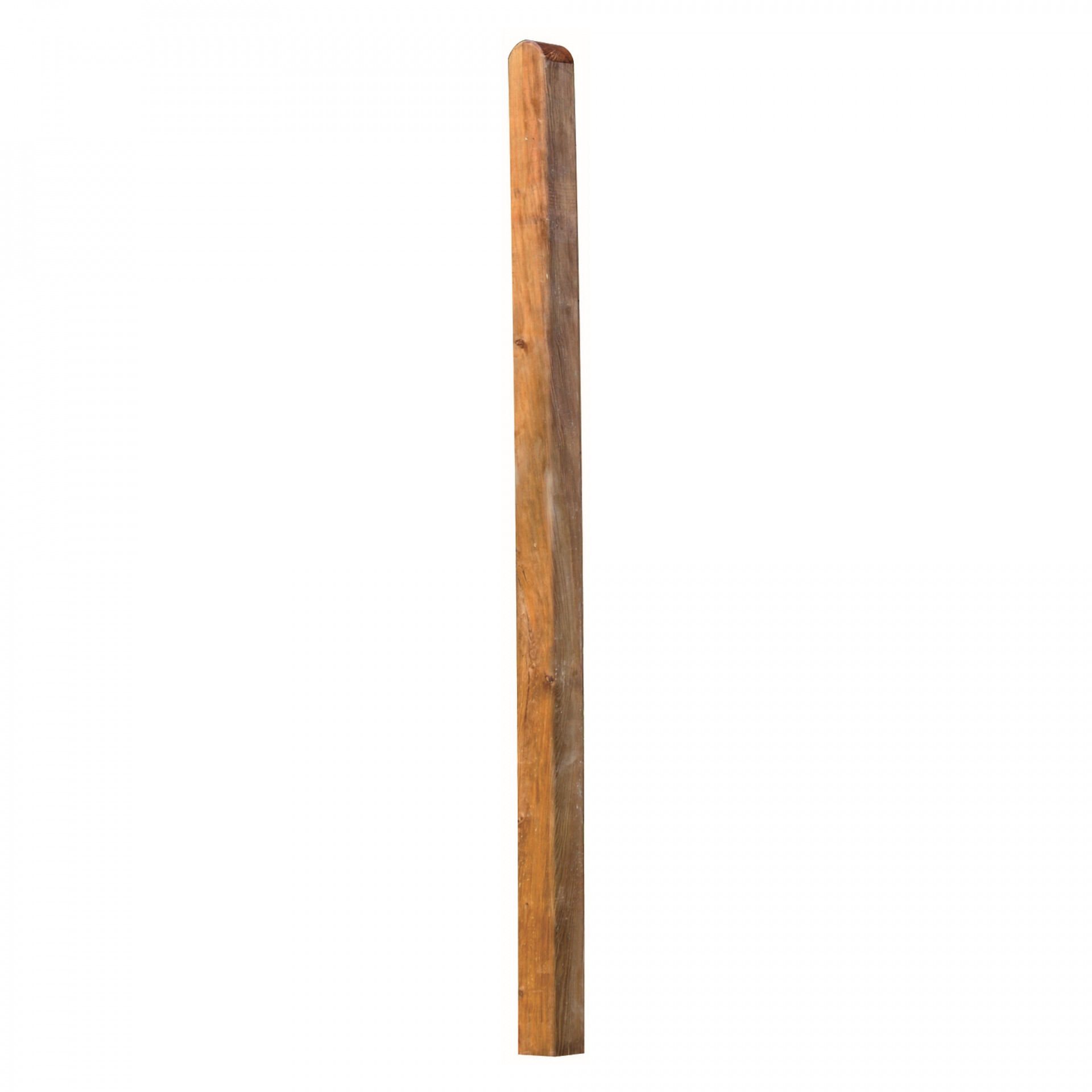 Pfosten BRAUN Kopf gerundet, 9 x 9 x 190 cm, kdi-braun, allseitig glatt