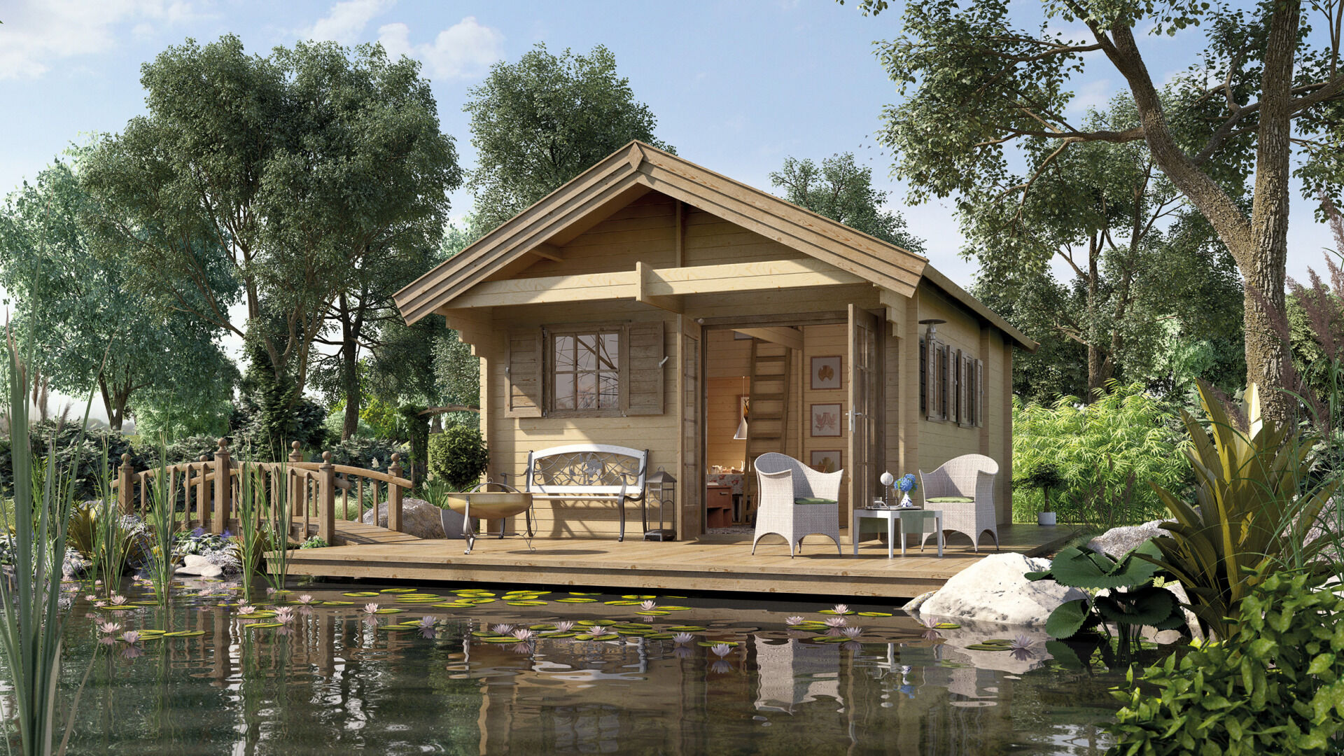 weka Weekendhaus 155 Gartenhaus 5,0x6,9m