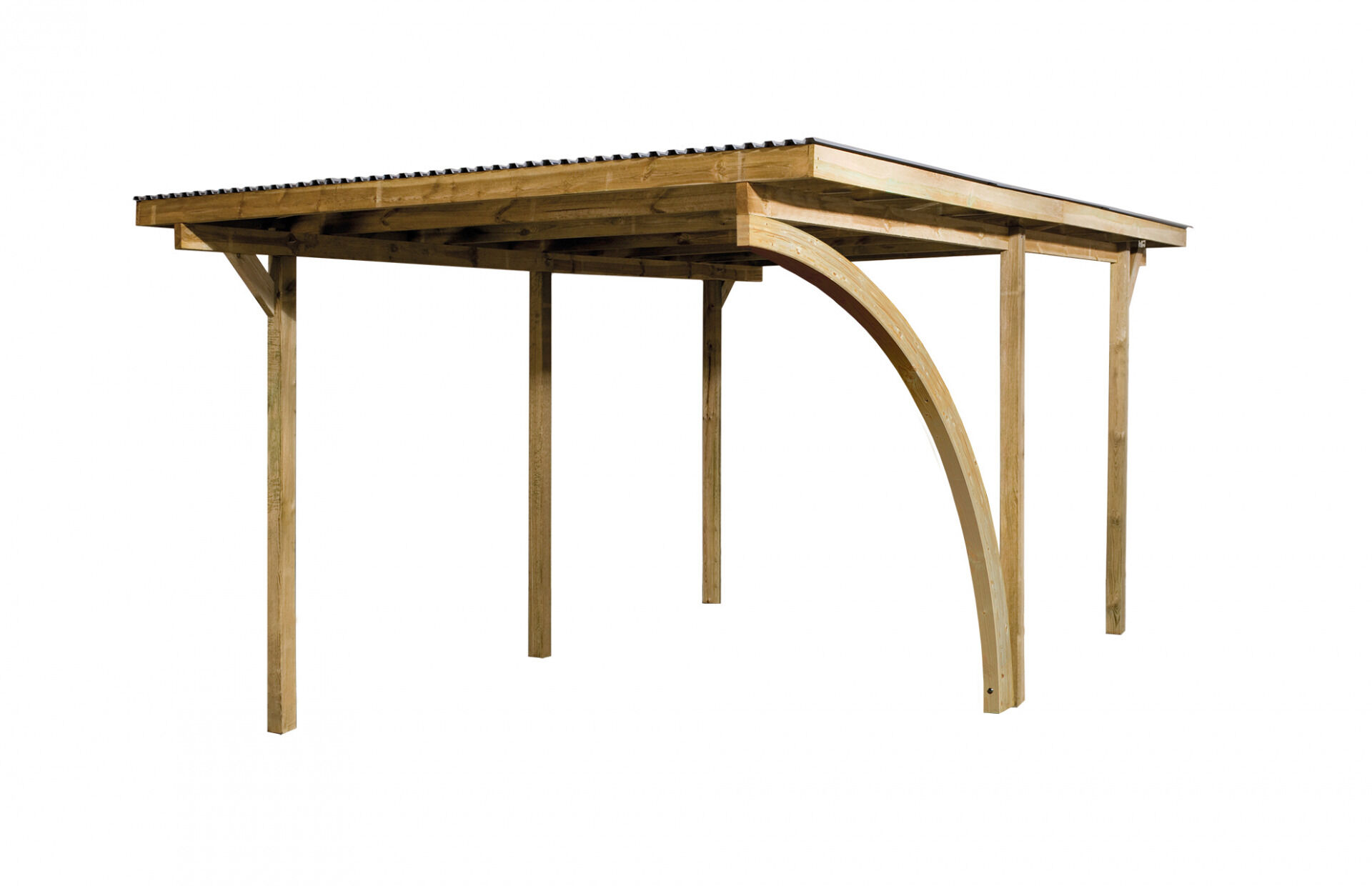 weka Einzelcarport 606 A Gr.1 mit Rundbogen