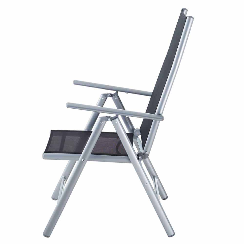 Gartensitzgruppe Bern 9-tlg 8 Personen Silber Alu Milchglas Glas