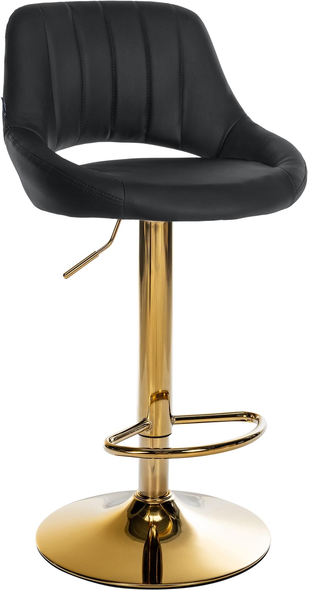 Barhocker Milet Kunstleder gold, schwarz