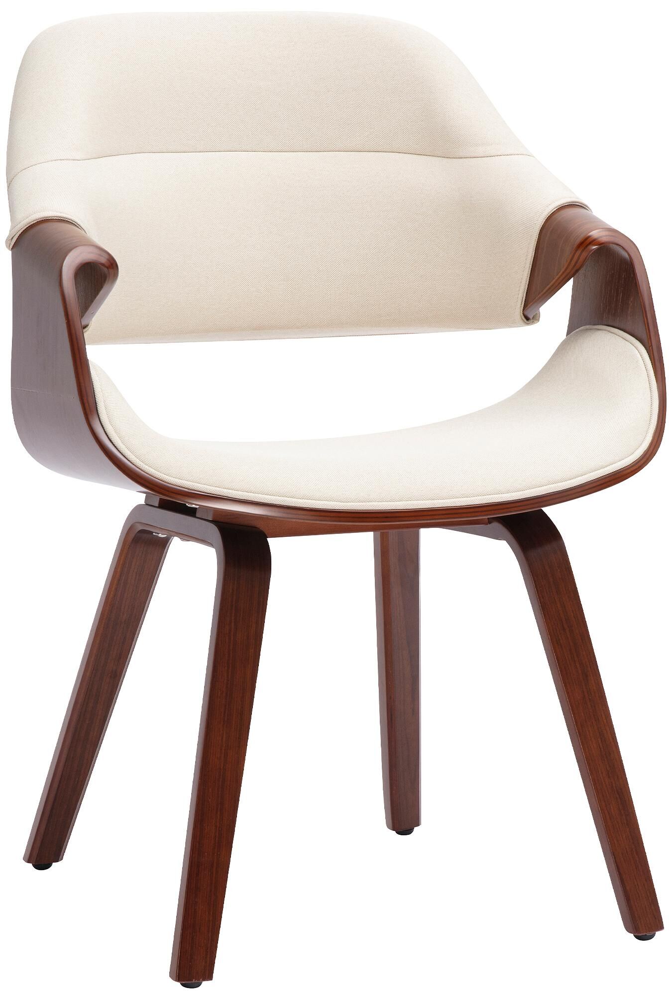 Esszimmerstuhl Maira Stoff, walnuss/creme