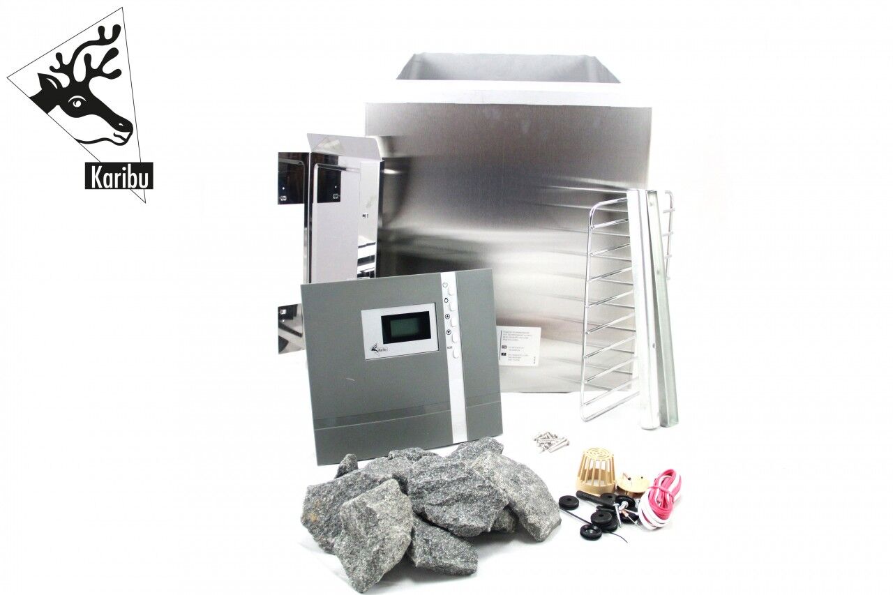 Saunaofen 9 kW Bio Kombiofen mit Steuerung Premium Bio und Steinen