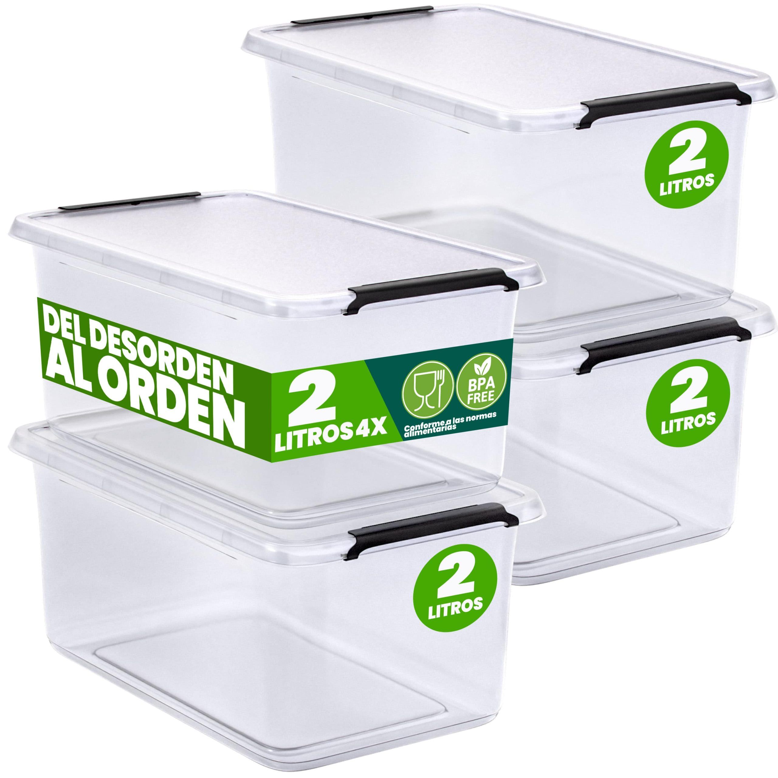 Aufbewahrungsbox 4er-Set 20x15x12cm 2L transparent stapelbar BPA-frei
