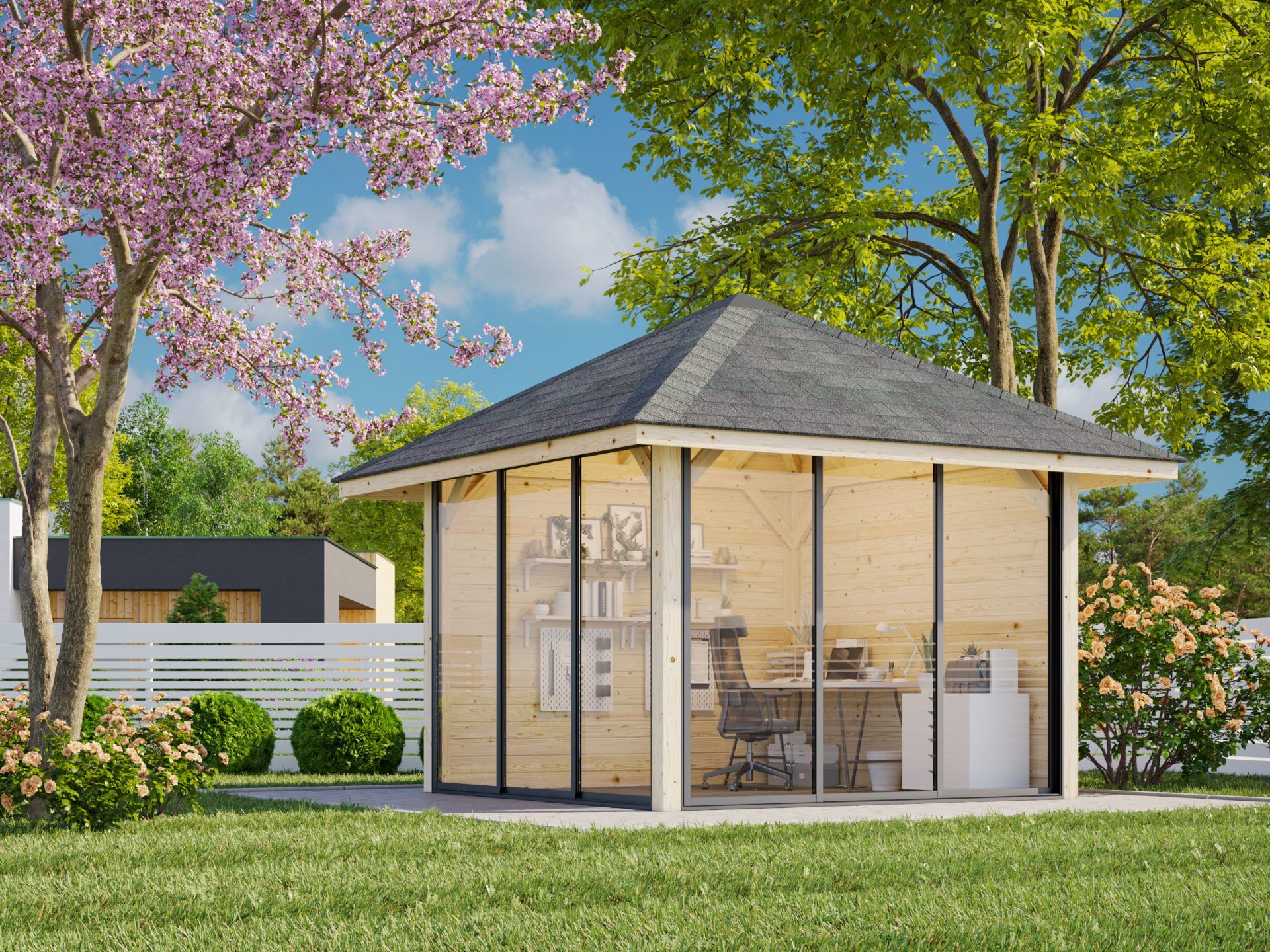 Palmako Pavillon Bianca 8,3 m2 Set 201 Slide