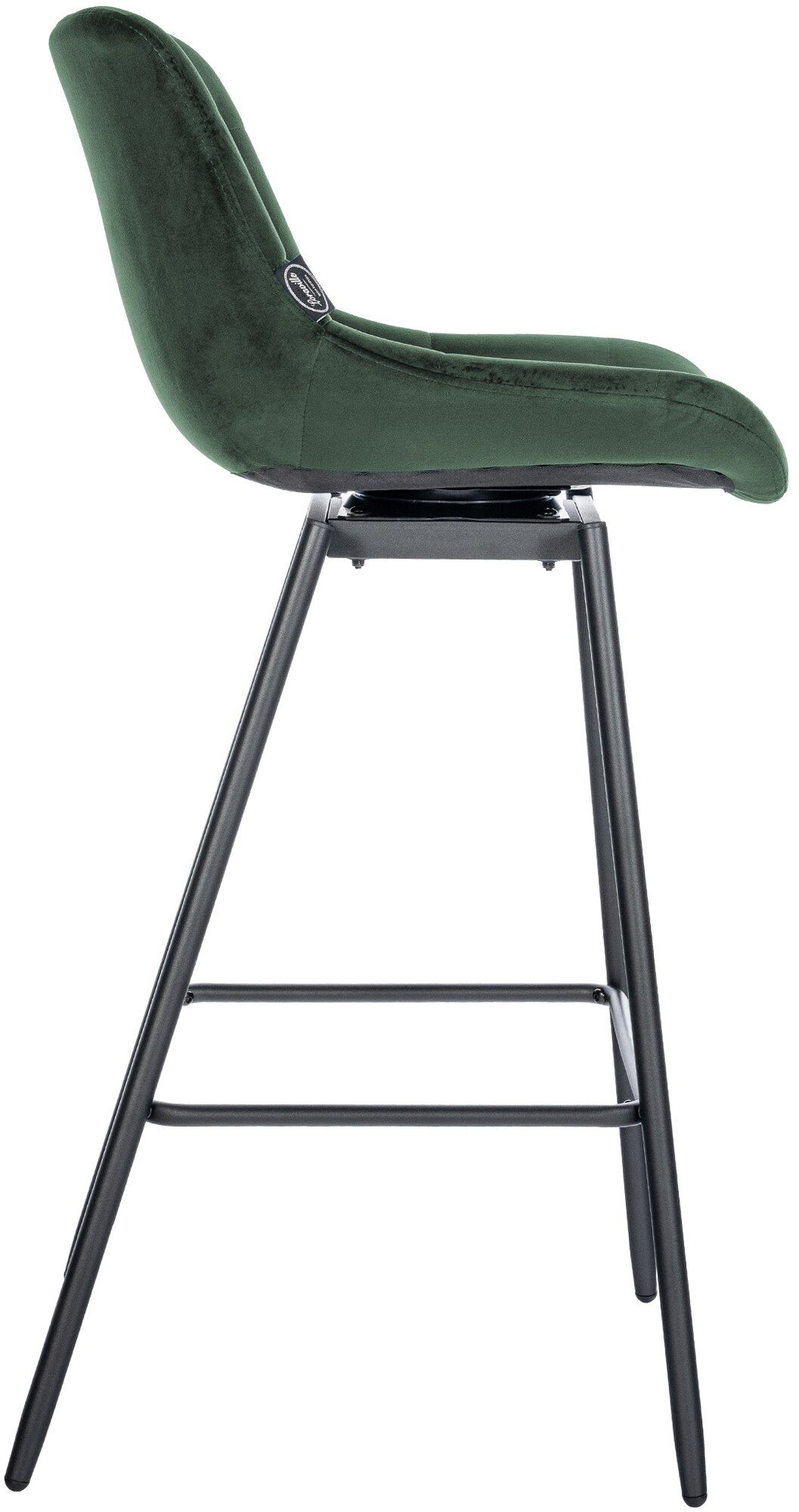 Barhocker Weston Schwenkbar Samt, dunkelgrün