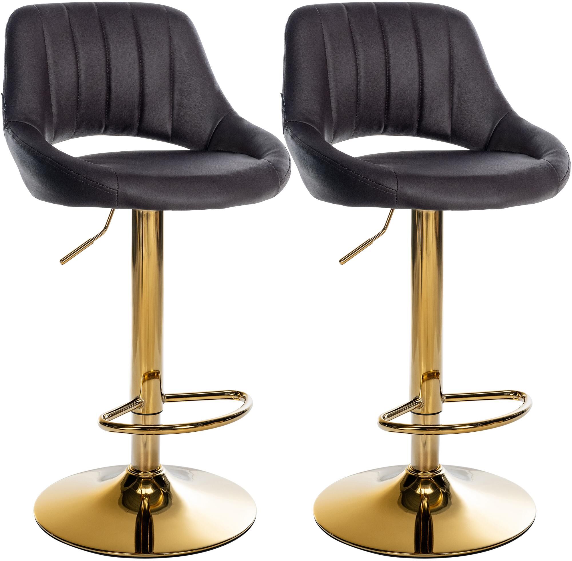 2er Set Barhocker Milet Kunstleder G, braun