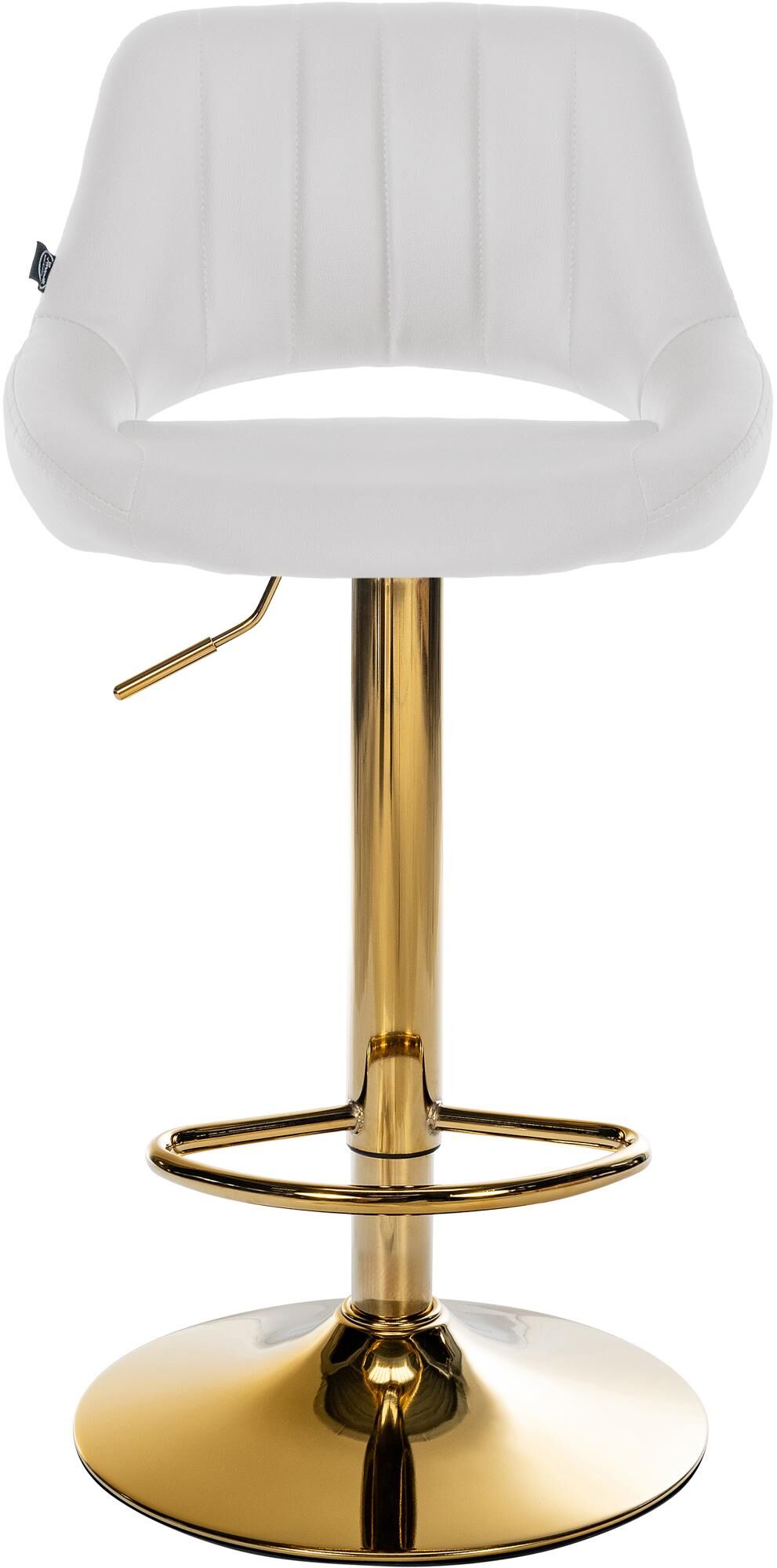 Barhocker Milet Kunstleder gold, weiß